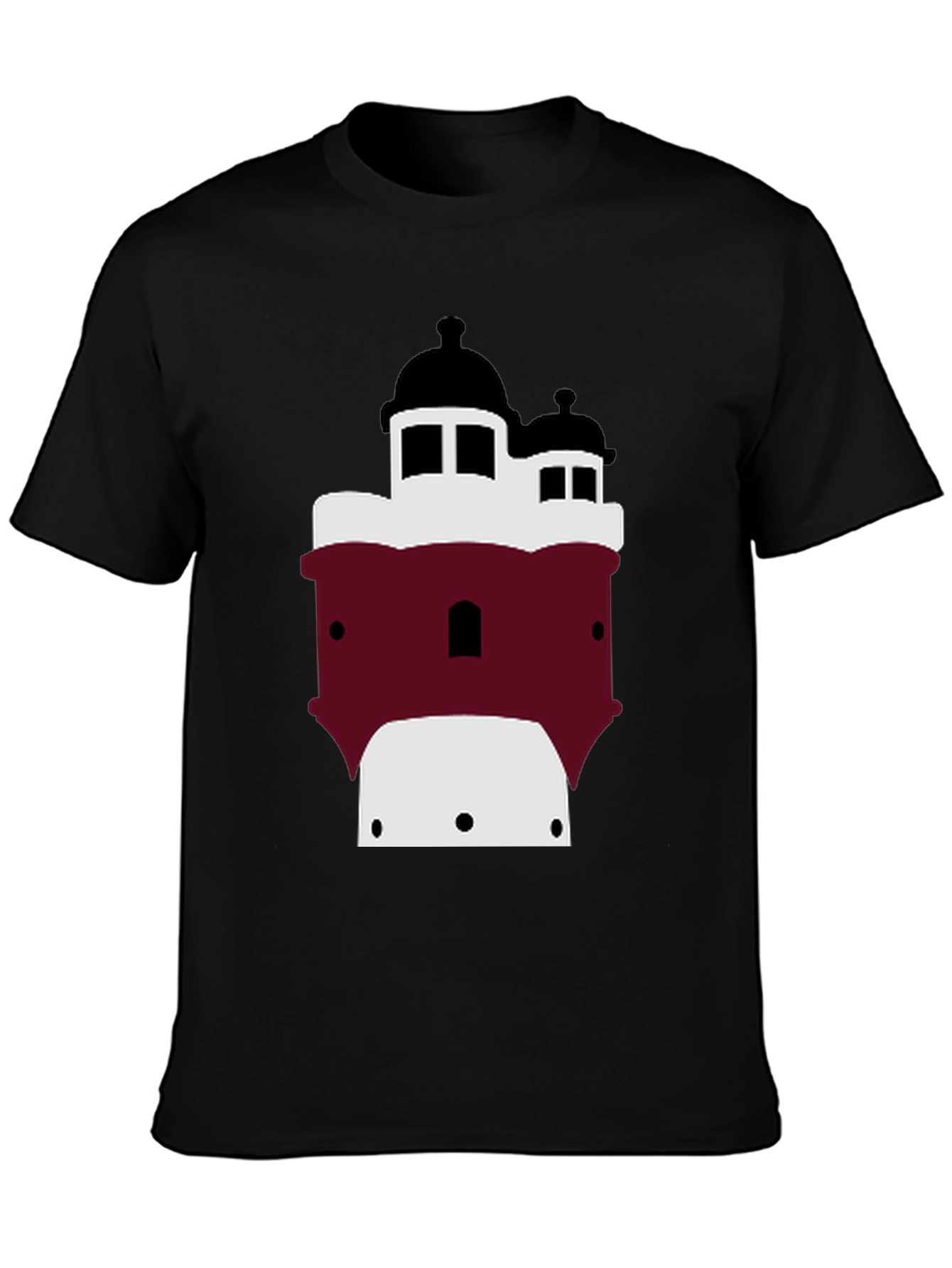 Tower Graphic Tee - Mens Black Cotton T-Shirt