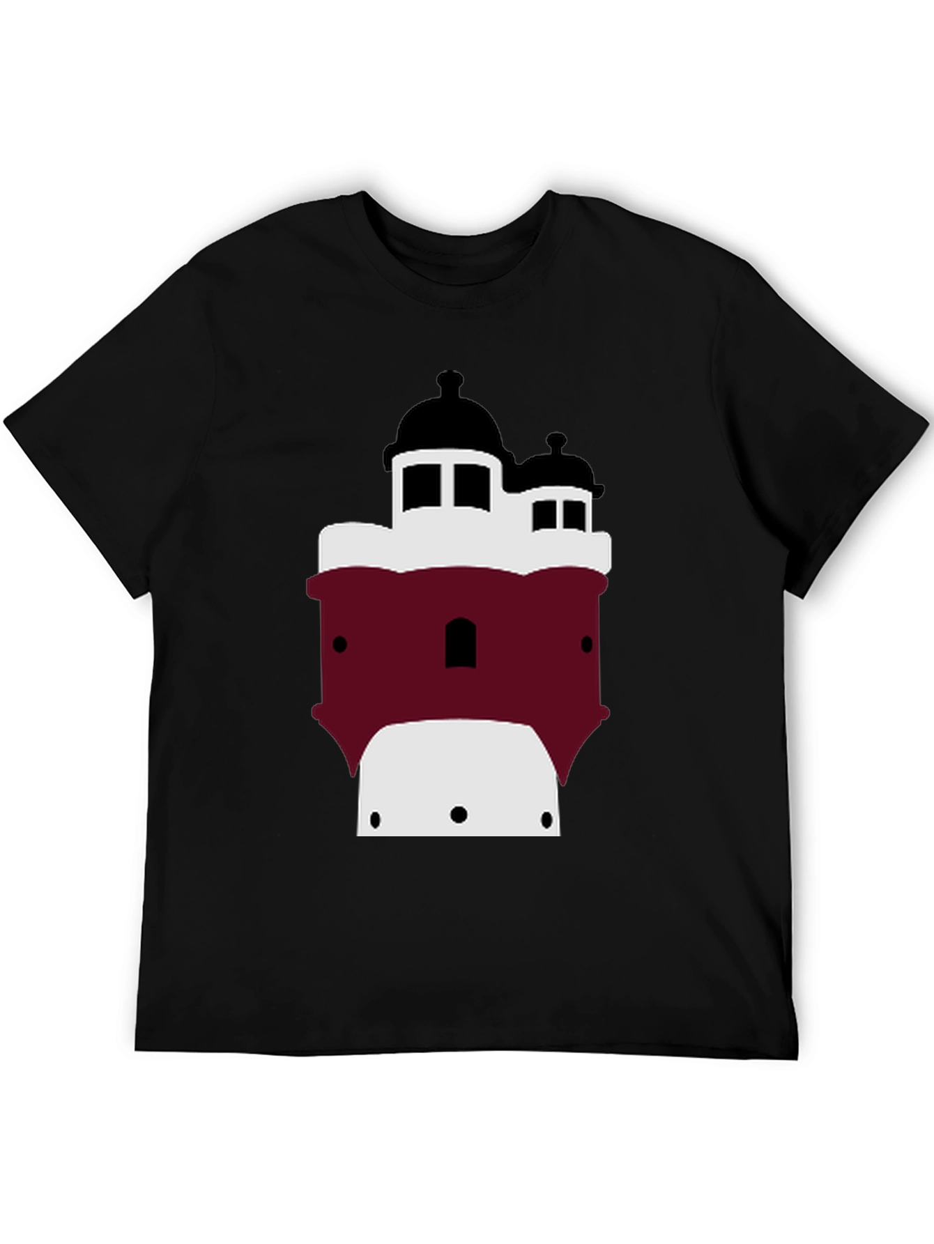 Tower Graphic Tee - Mens Black Cotton T-Shirt