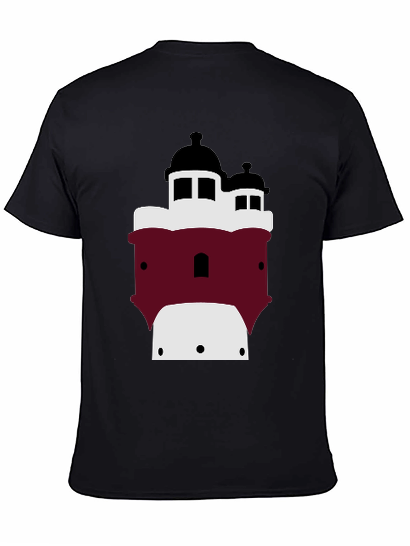 Tower Graphic Tee - Mens Black Cotton T-Shirt