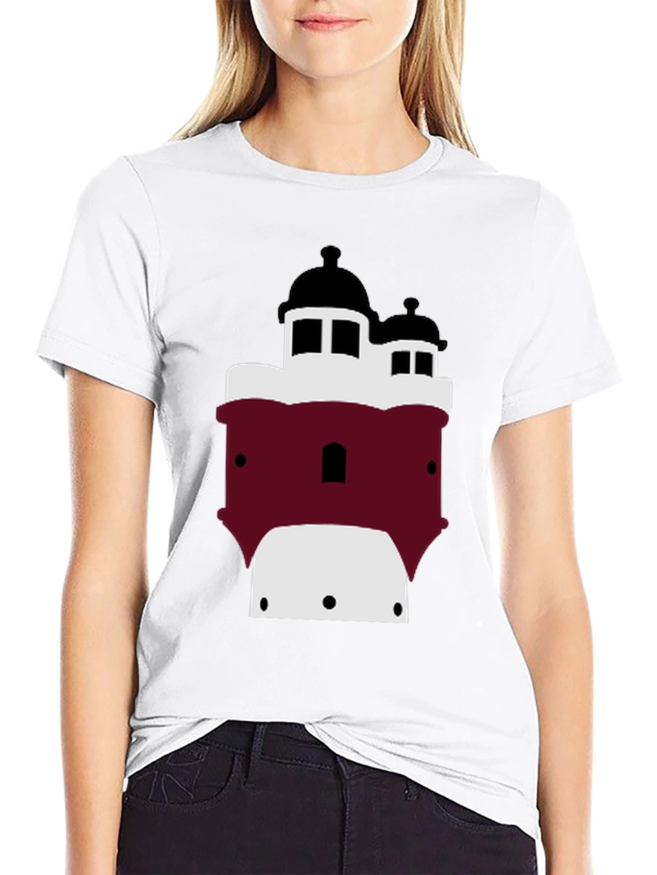 Tower Graphic Tee - Mens Black Cotton T-Shirt