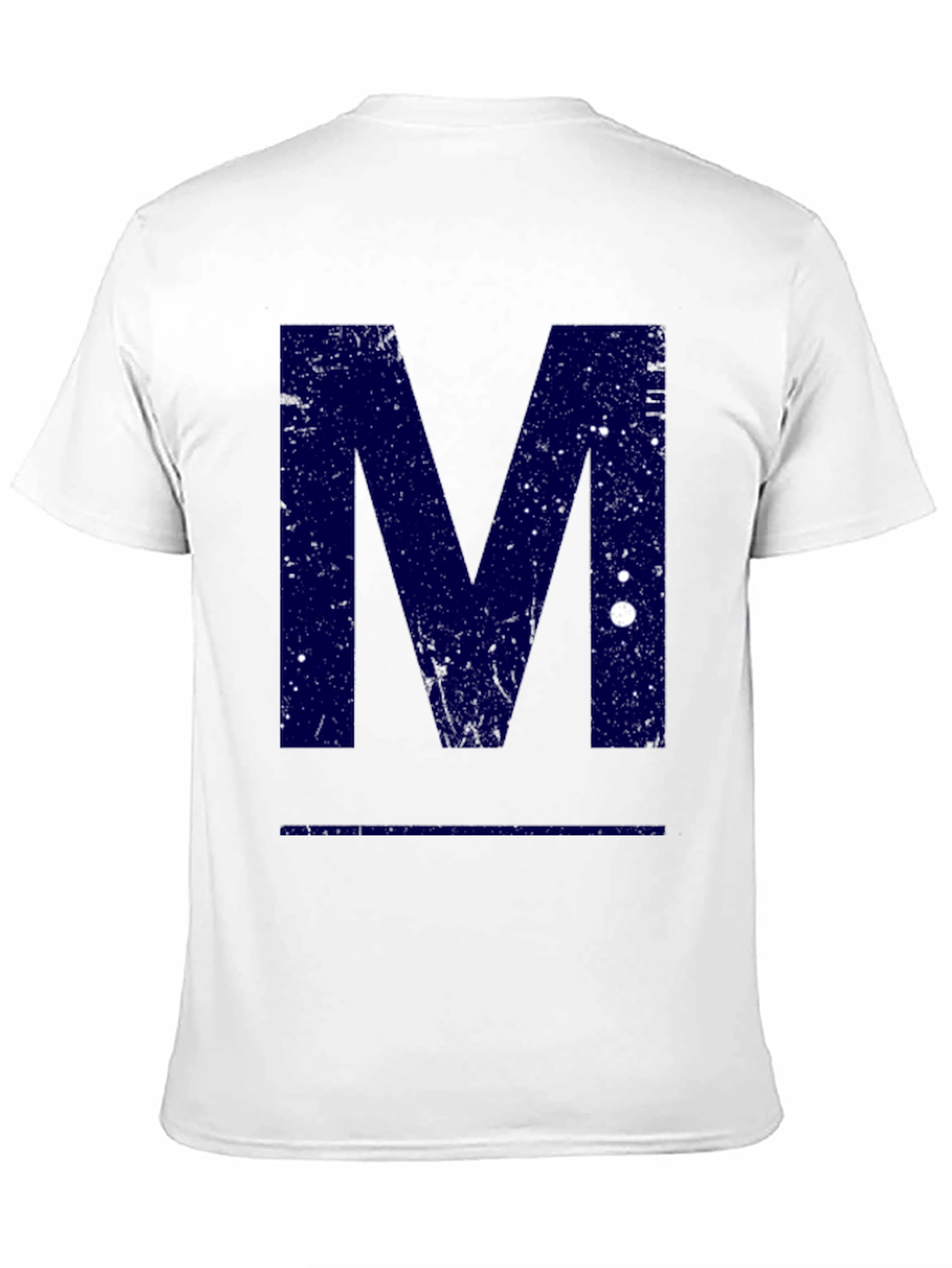 Distressed Letter M Graphic Tee - Black