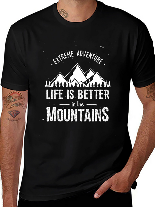 Extreme Adventure Mountain Graphic T-Shirt