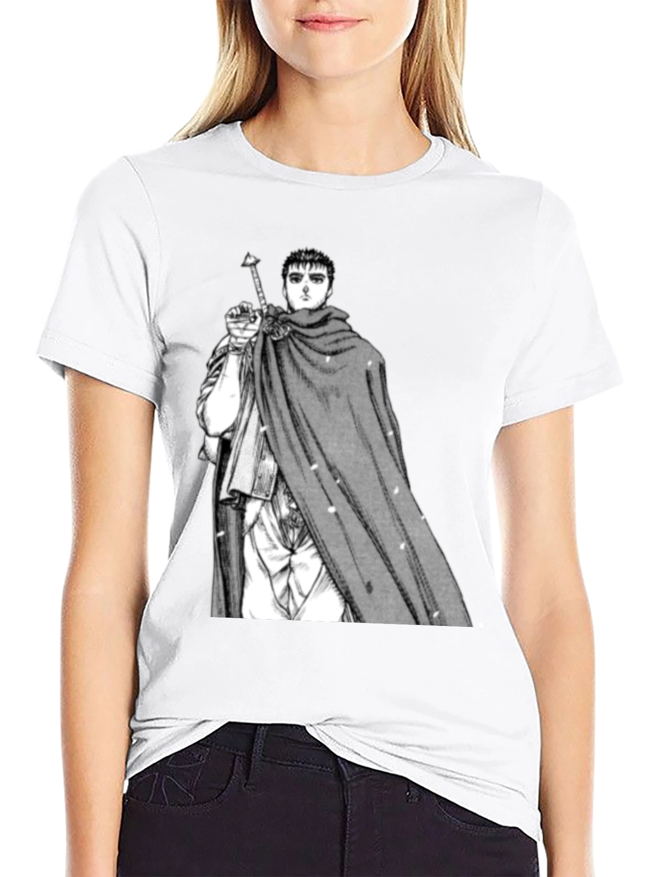 Berserk Guts Manga Print Black T-Shirt
