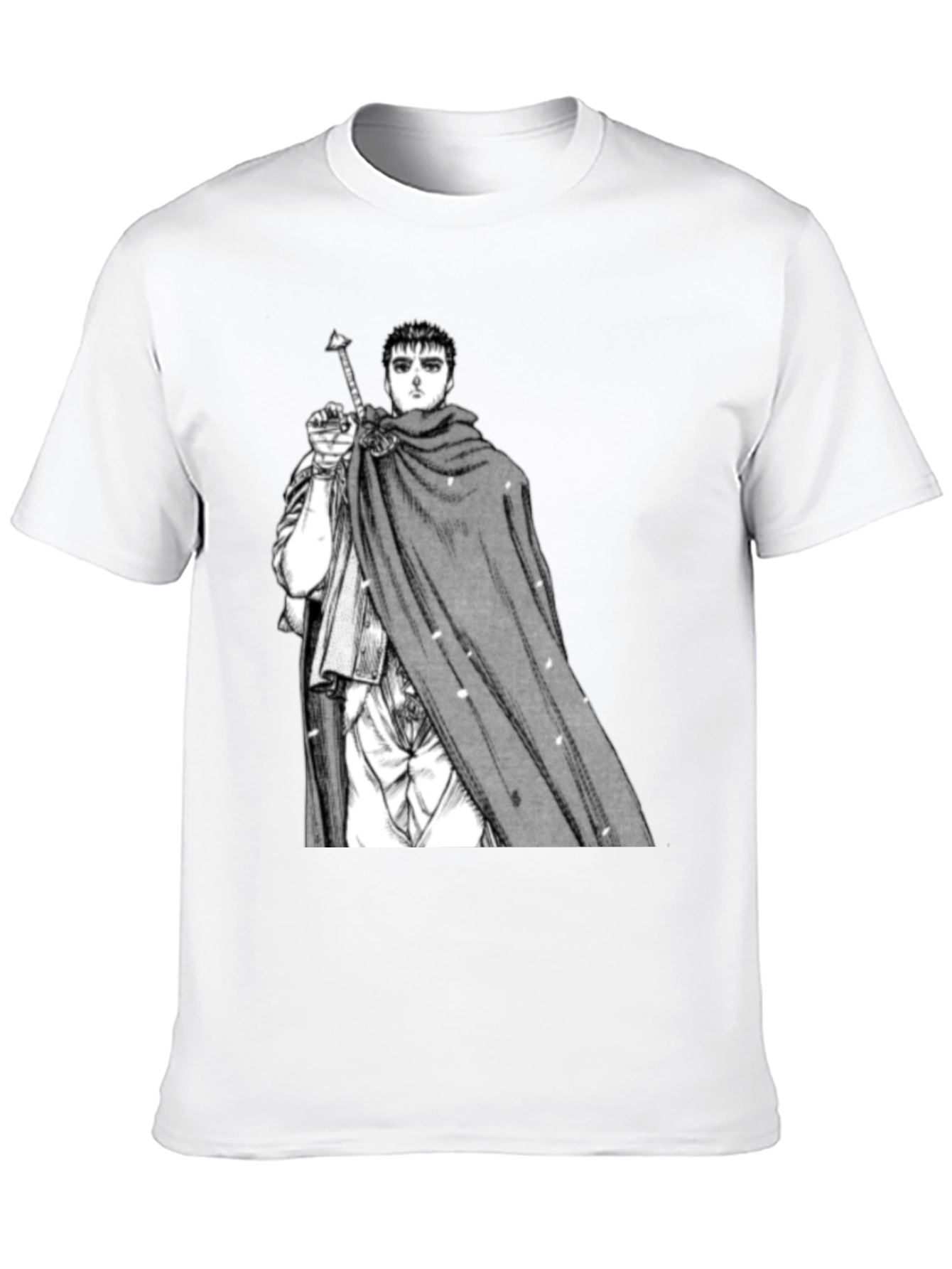 Berserk Guts Manga Print Black T-Shirt