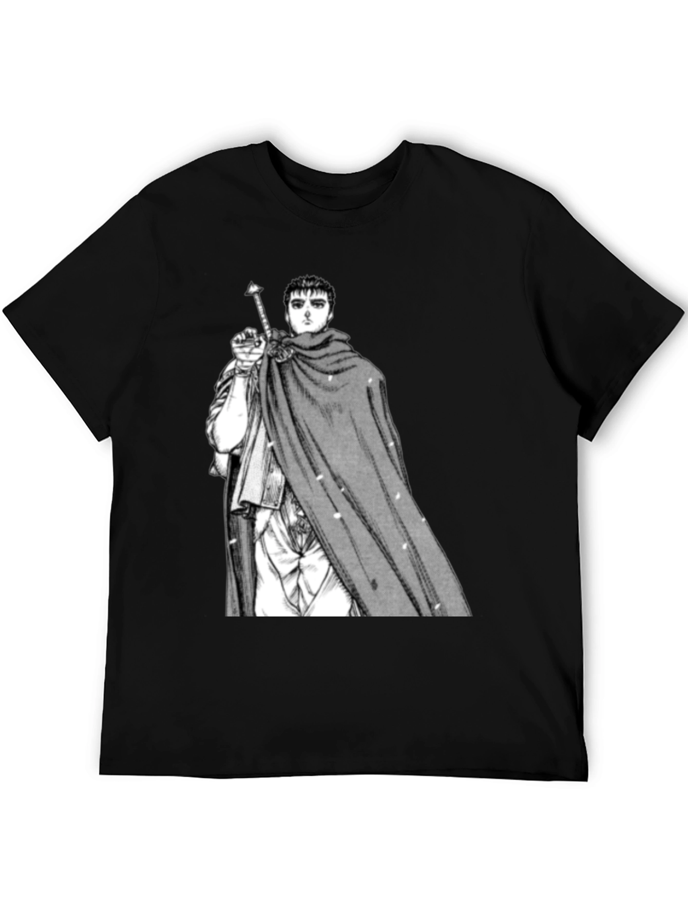 Berserk Guts Manga Print Black T-Shirt
