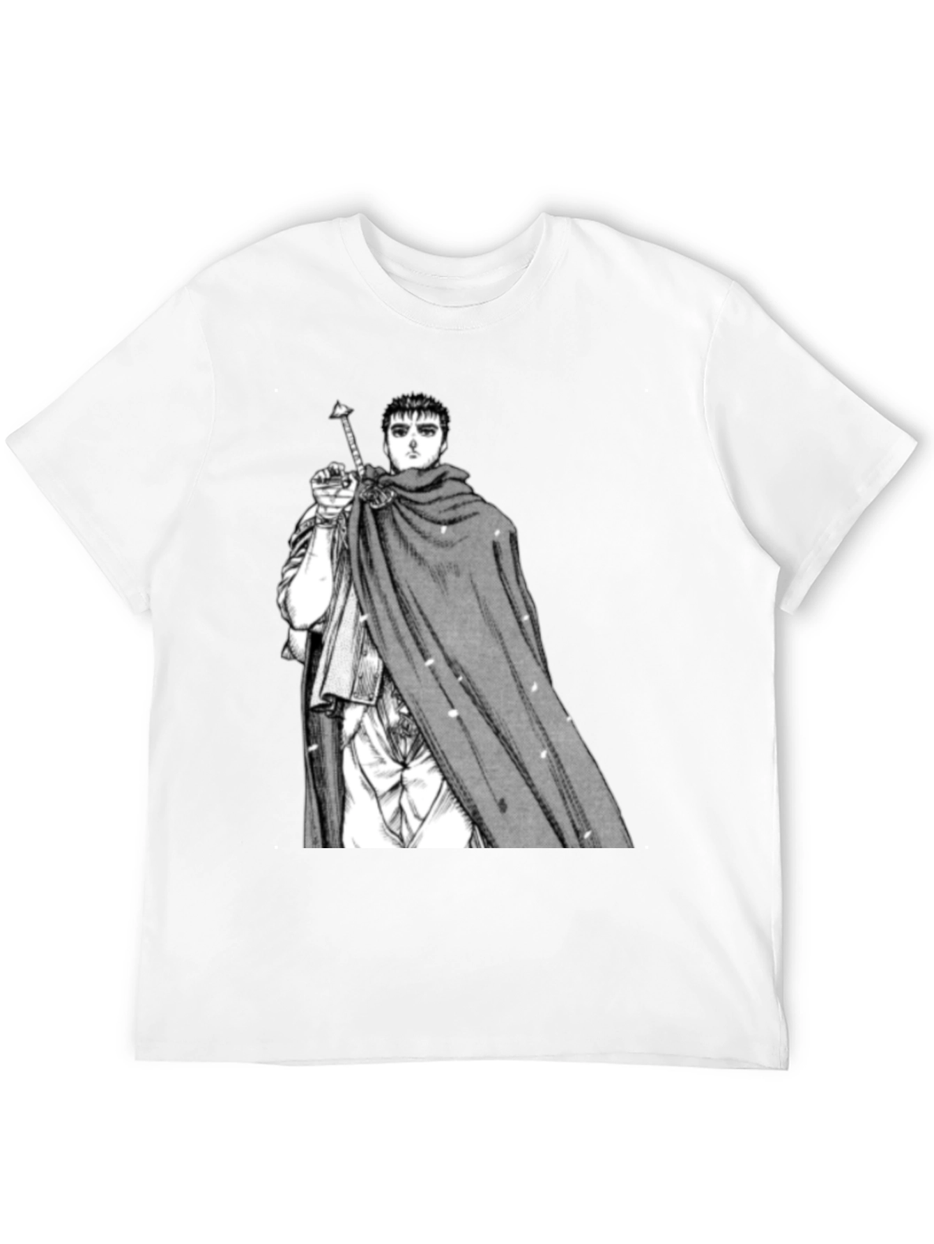 Berserk Guts Manga Print Black T-Shirt