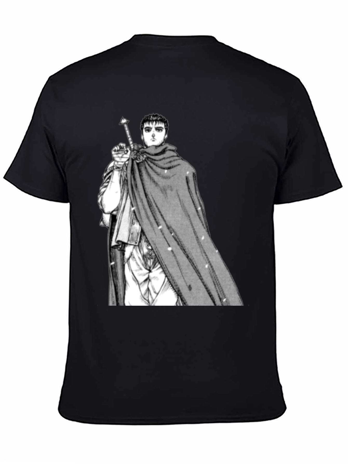 Berserk Guts Manga Print Black T-Shirt