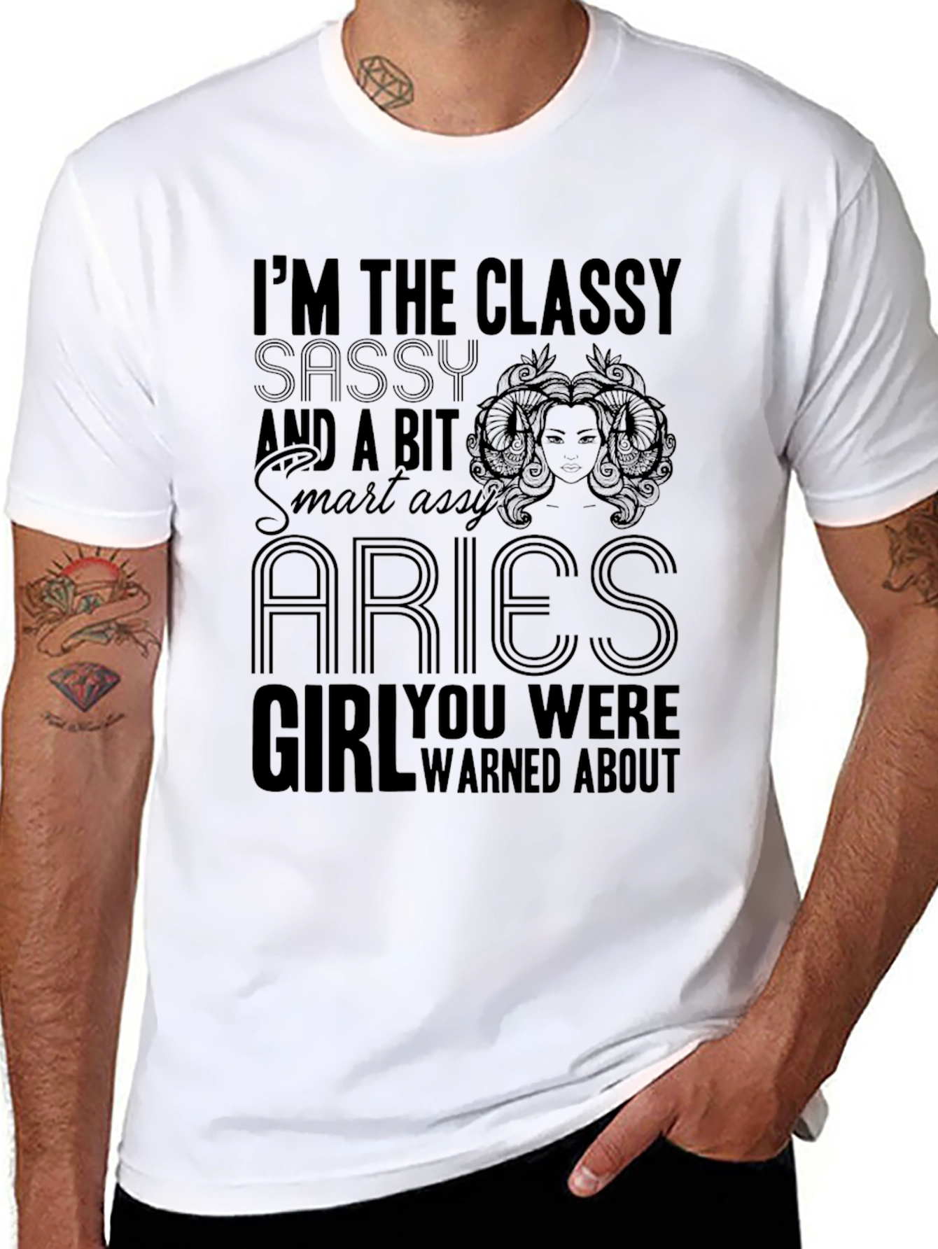 Classy Aries Girl Tee - Sassy and Smart