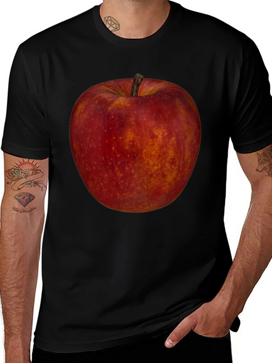 Apple Graphic Tee - Fruit Lovers Black T-Shirt