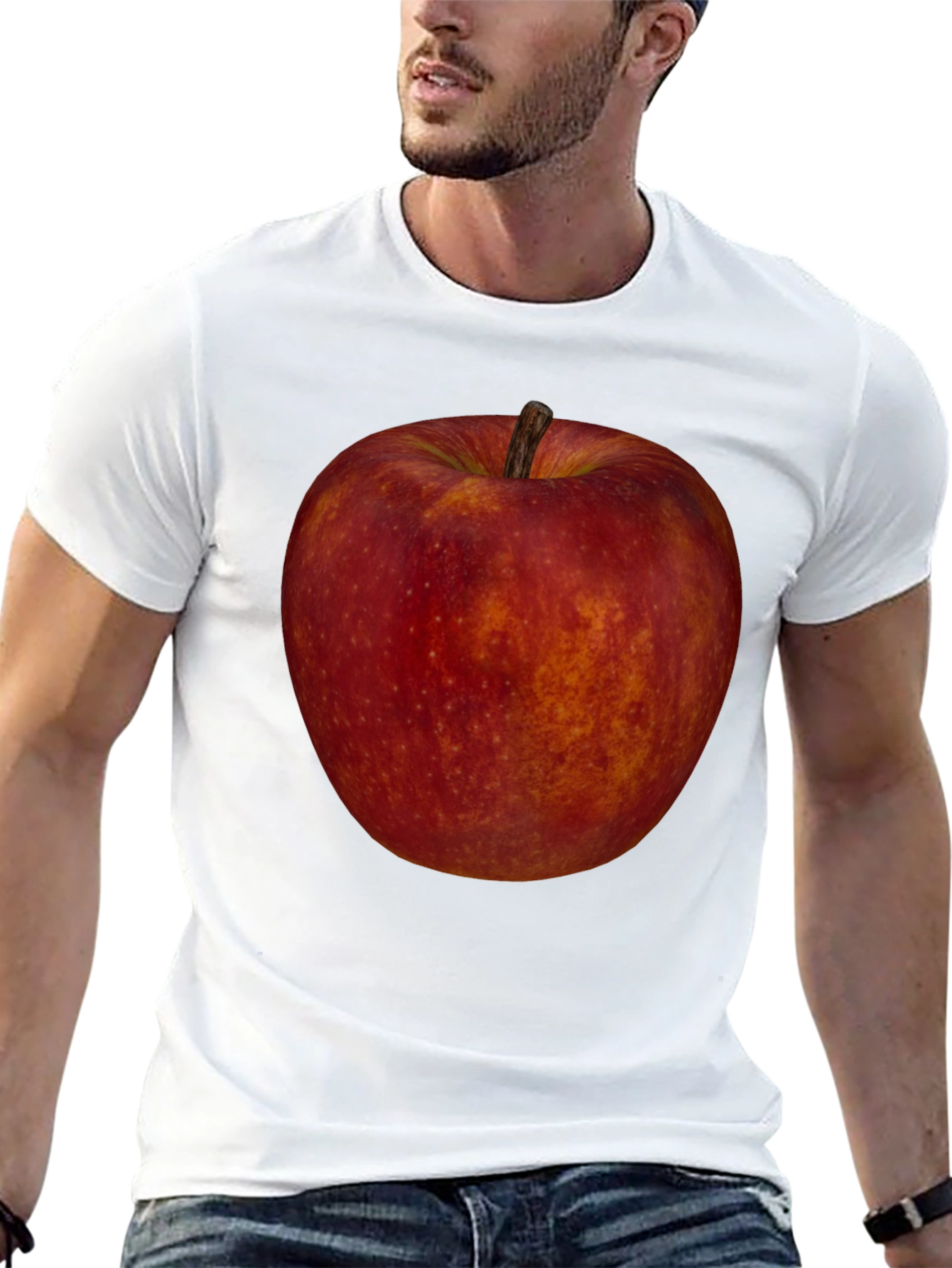 Apple Graphic Tee - Fruit Lovers Black T-Shirt