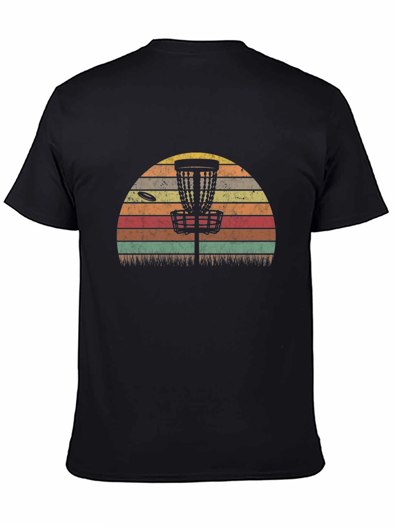 Retro Disc Golf T-Shirt - Sunset Design