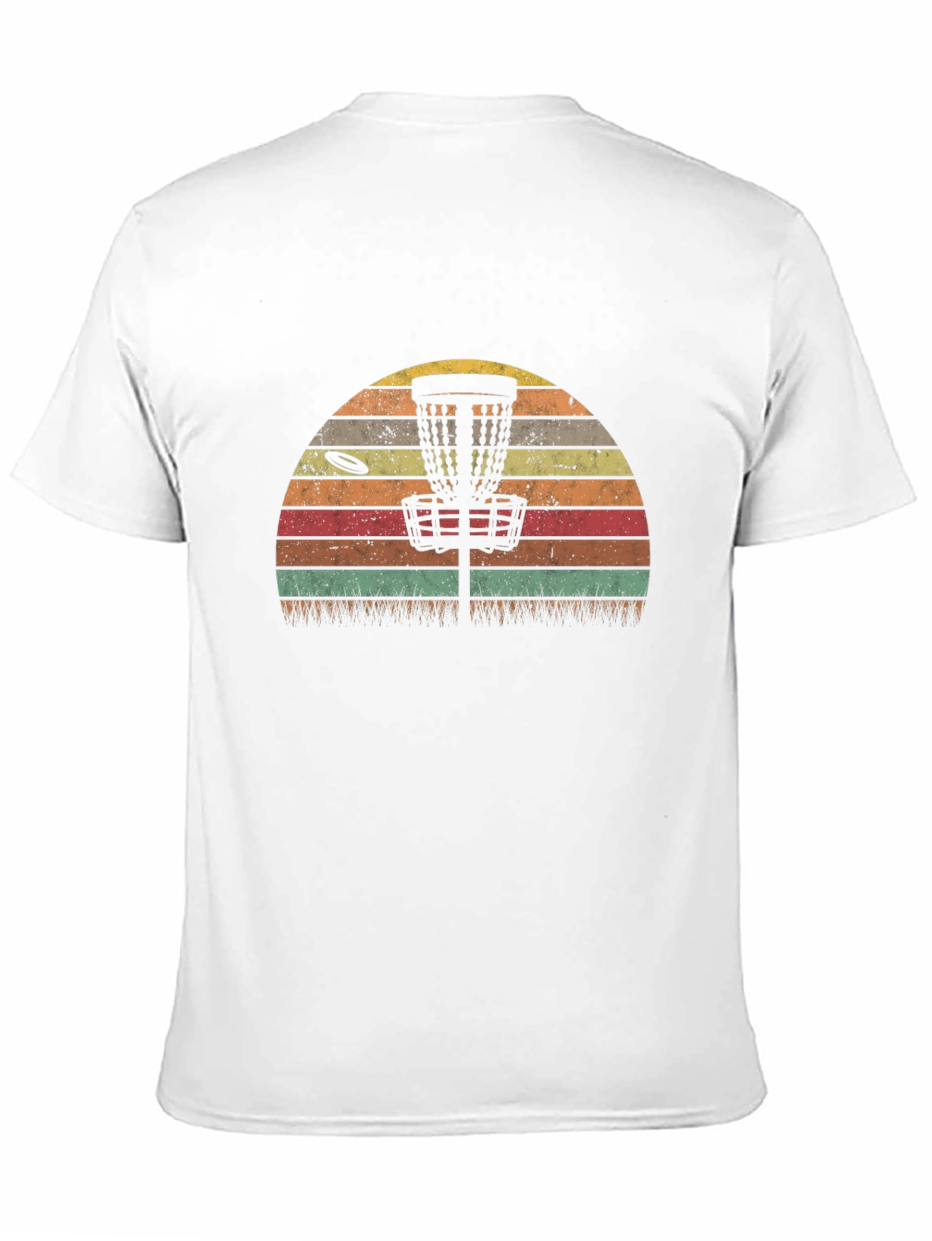 Retro Disc Golf T-Shirt - Sunset Design