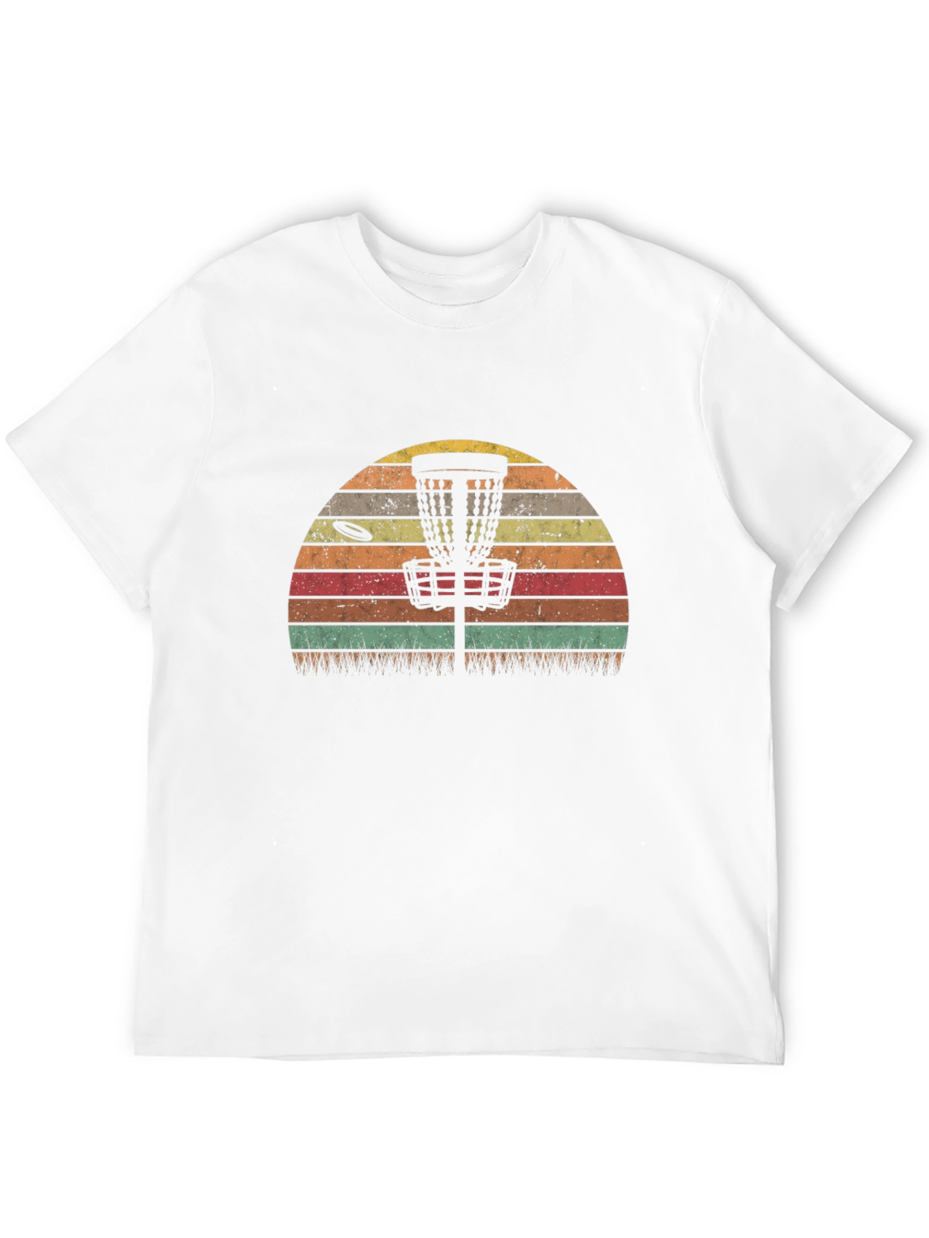 Retro Disc Golf T-Shirt - Sunset Design