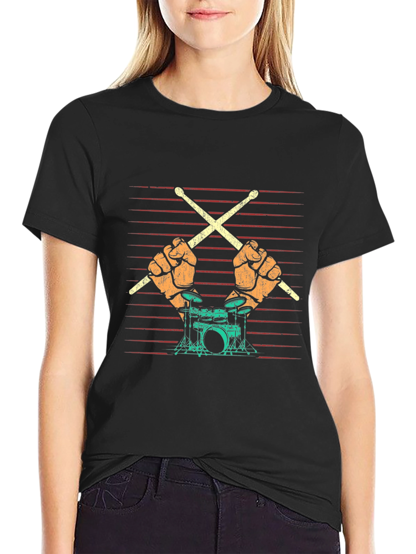 Drummer T-Shirt: Rock and Roll Band Tee