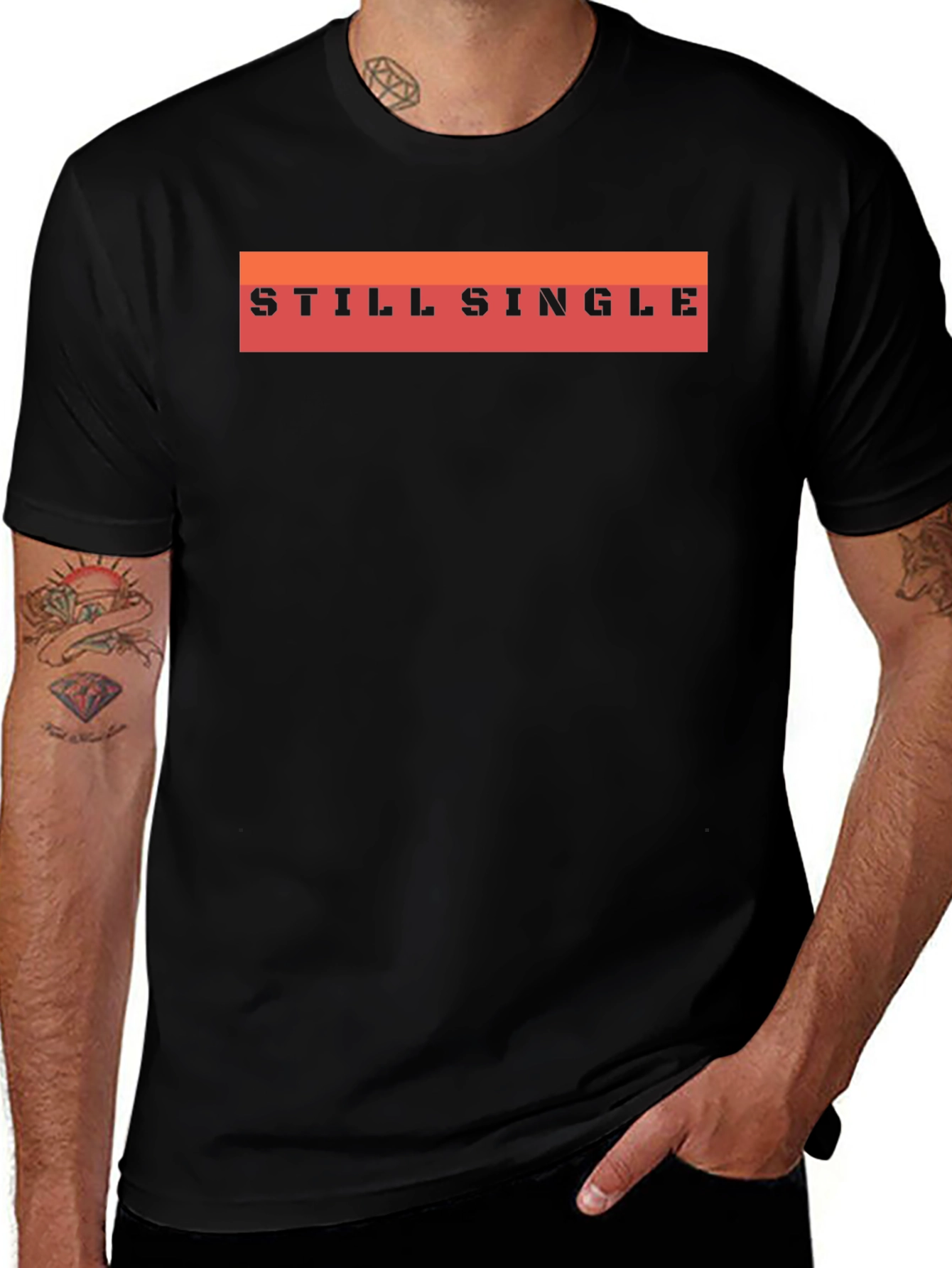 Still Single Graphic T-Shirt - Black Casual Tee