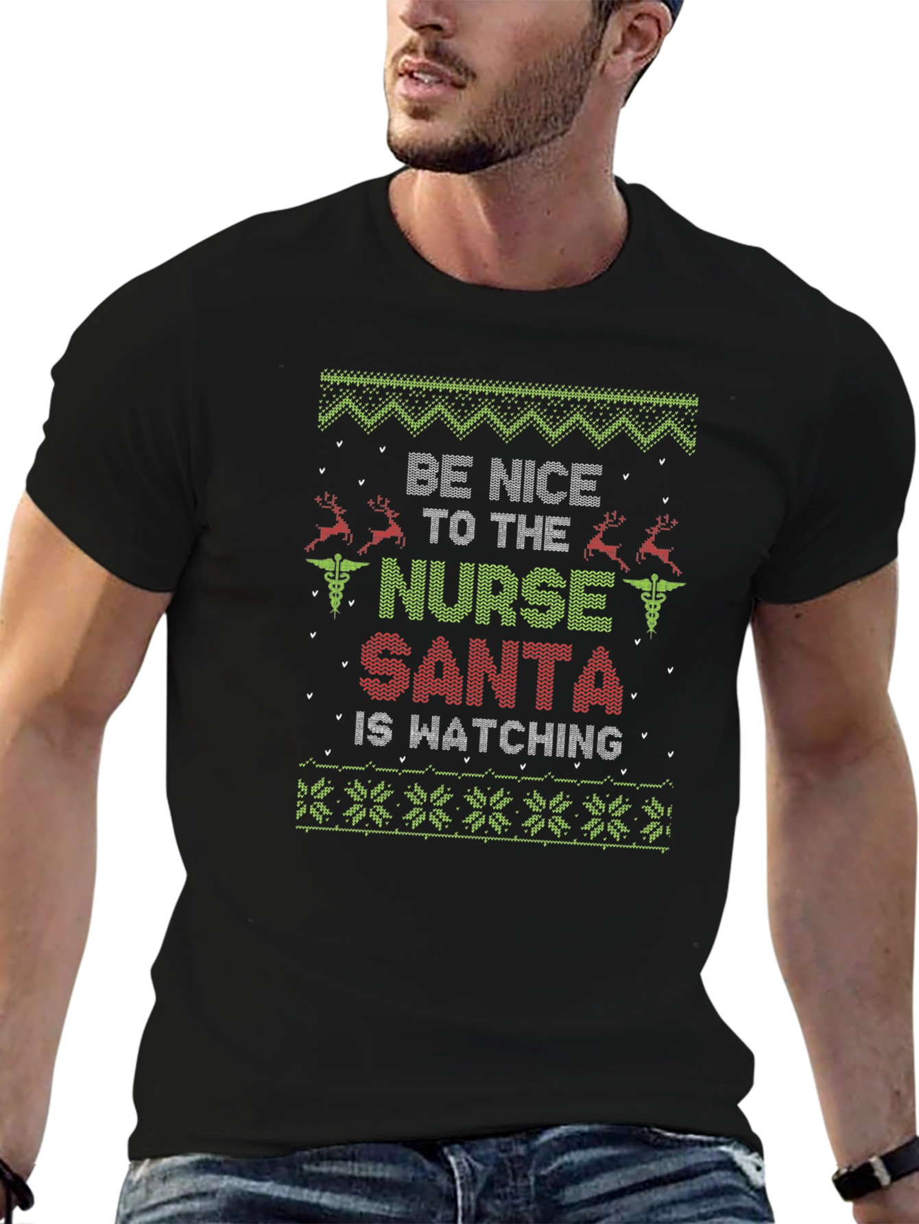Funny Nurse Christmas Sweater T-Shirt