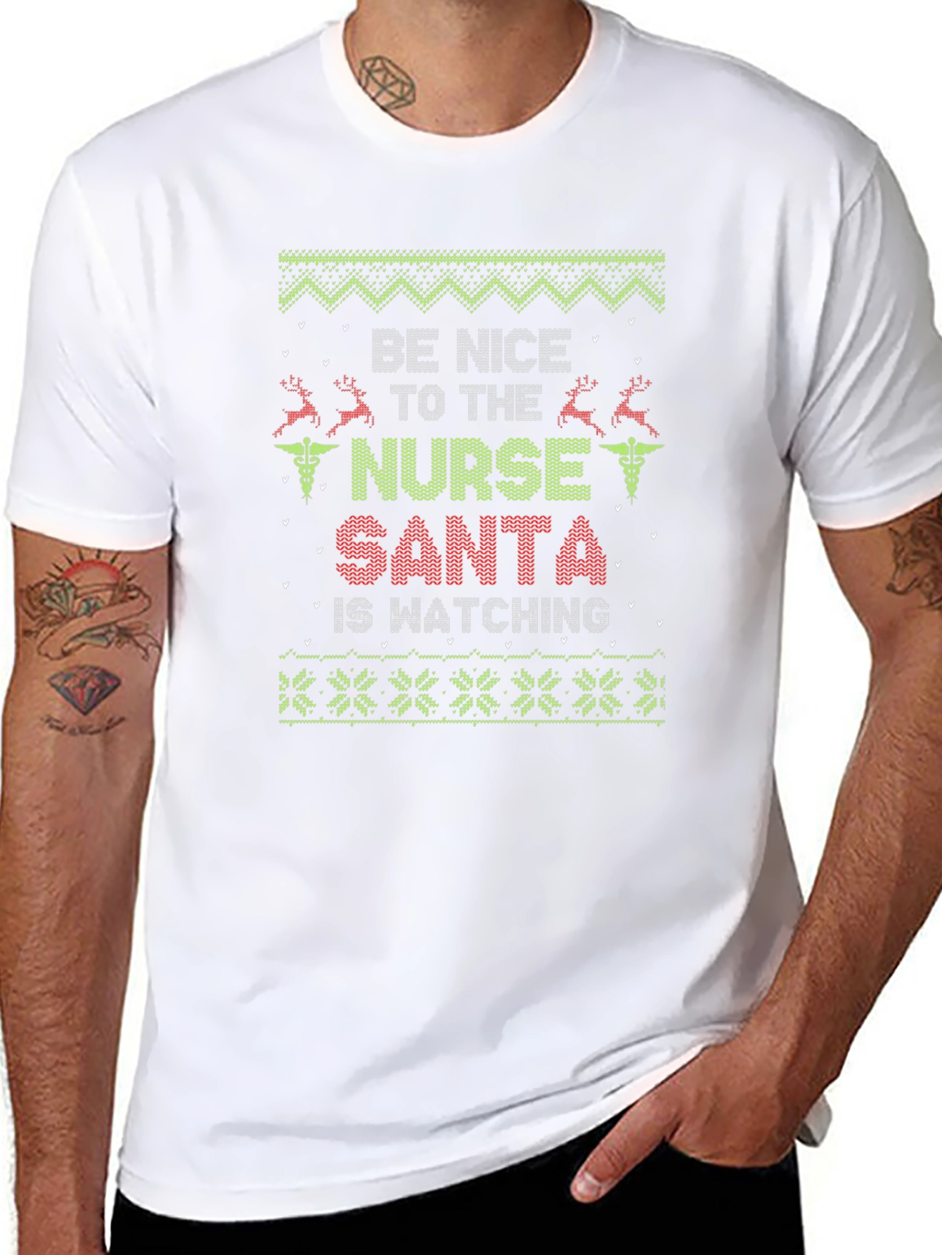 Funny Nurse Christmas Sweater T-Shirt