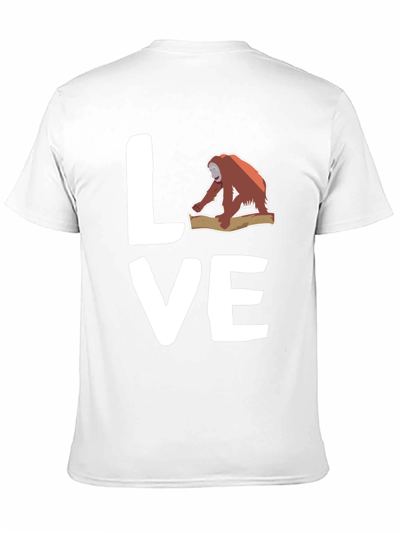 Orangutan Love Graphic Tee - Black Cotton T-Shirt