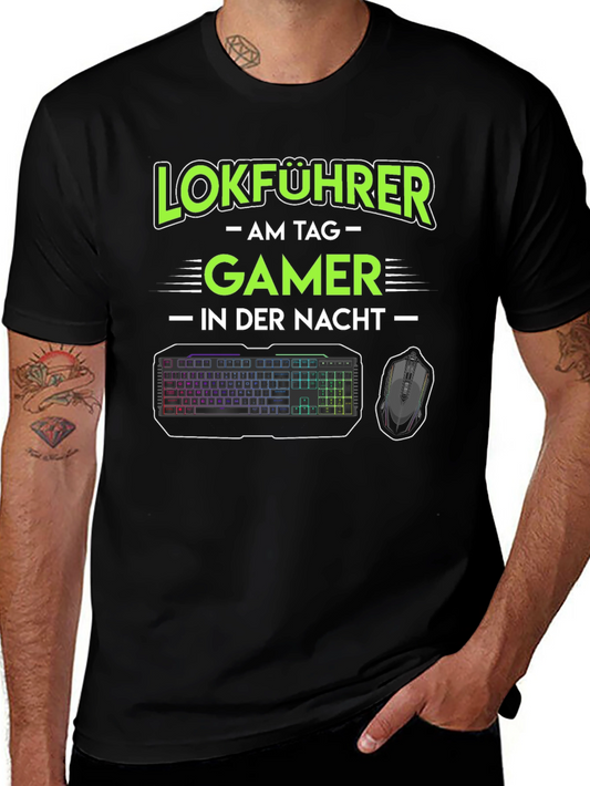 Lokführer Gamer T-Shirt - Train Driver by Day Gamer by Night!