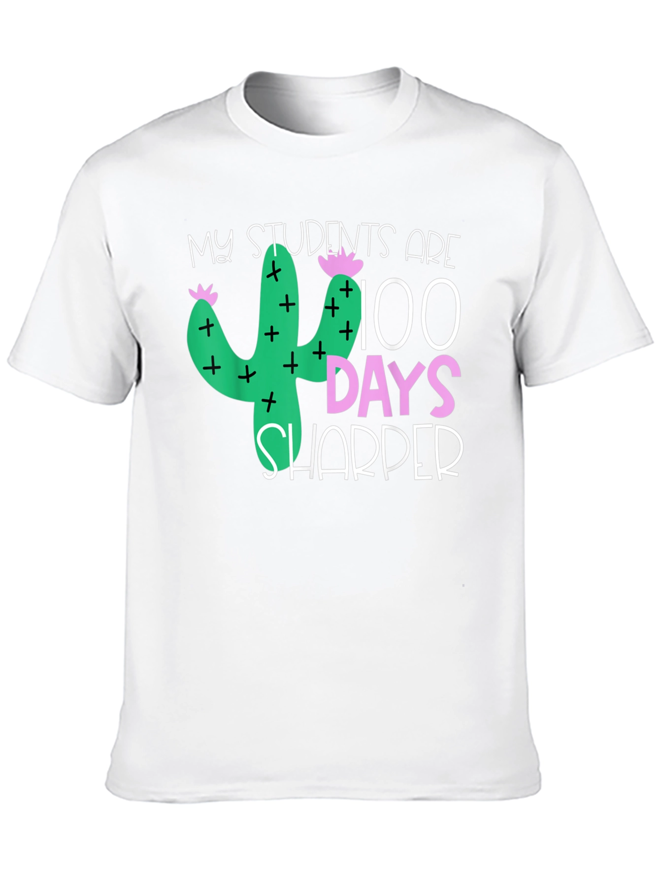 100 Days Sharper Teacher Cactus T-Shirt