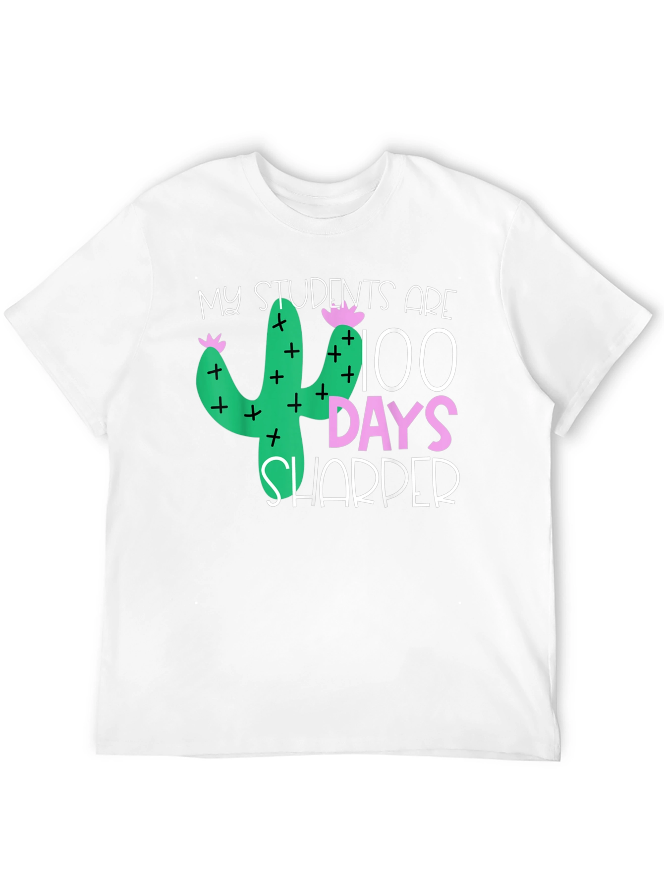 100 Days Sharper Teacher Cactus T-Shirt