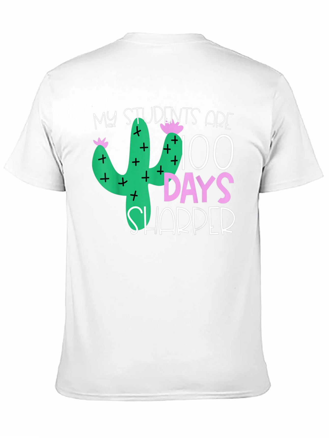 100 Days Sharper Teacher Cactus T-Shirt