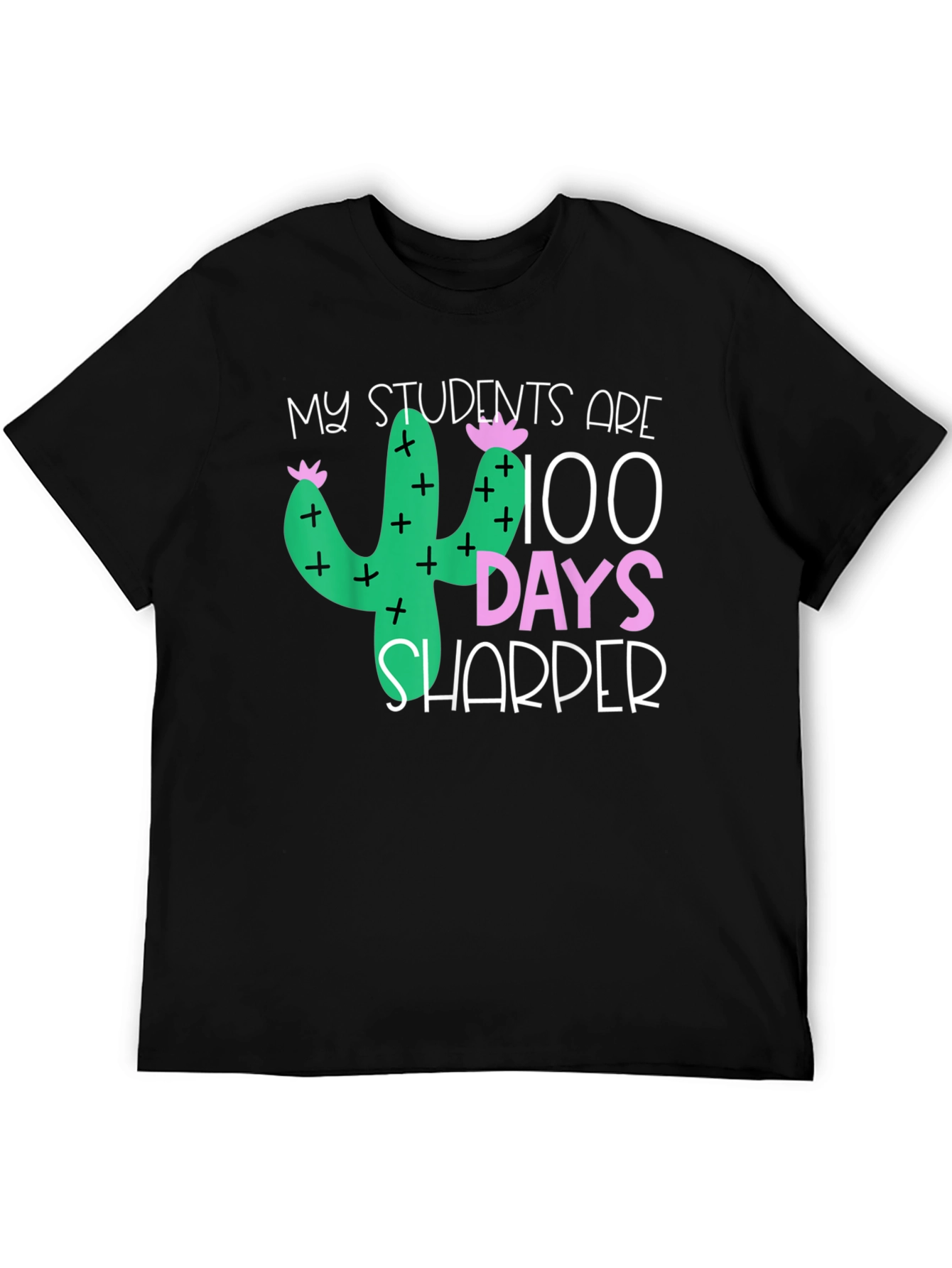 100 Days Sharper Teacher Cactus T-Shirt