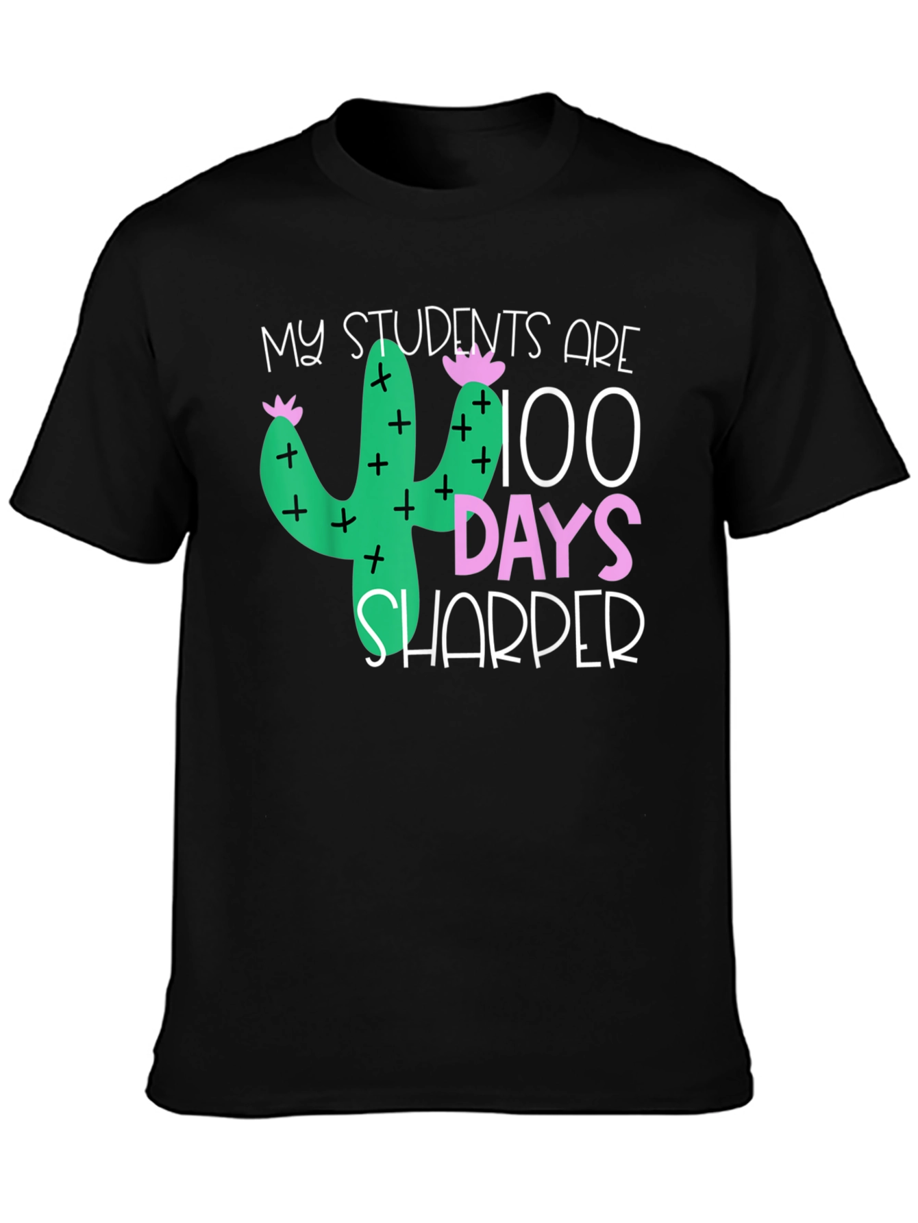 100 Days Sharper Teacher Cactus T-Shirt