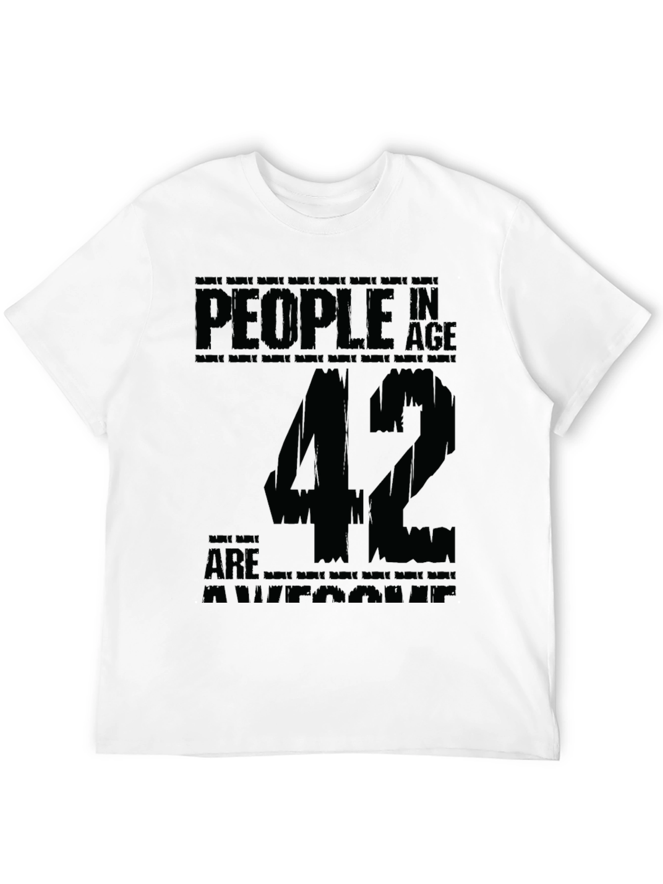 42nd Birthday Awesome People Black T-Shirt