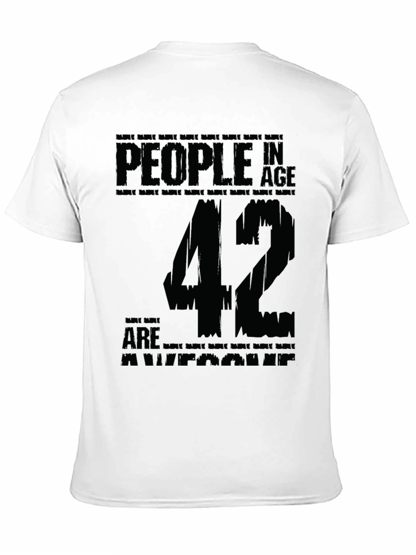 42nd Birthday Awesome People Black T-Shirt