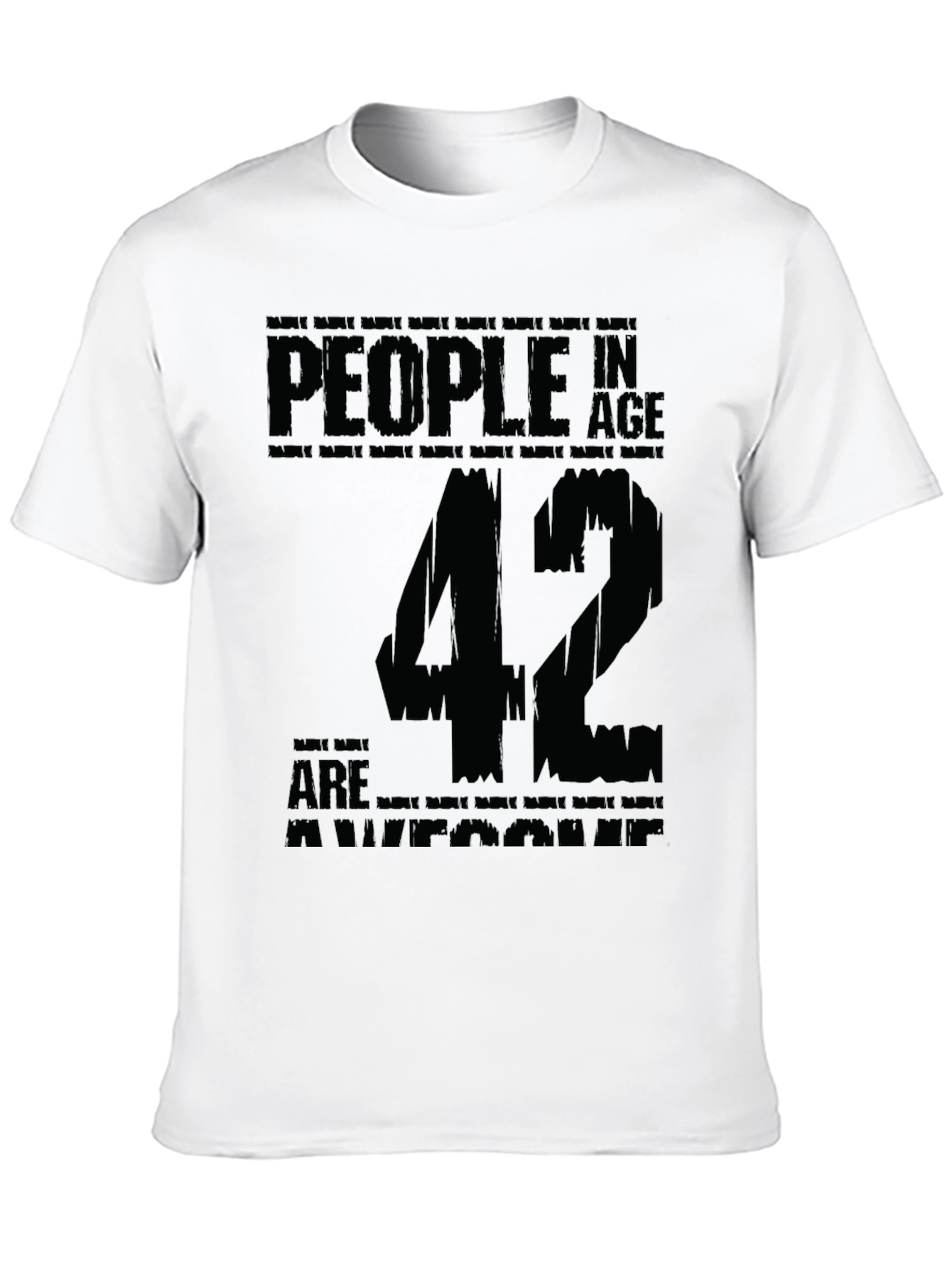 42nd Birthday Awesome People Black T-Shirt