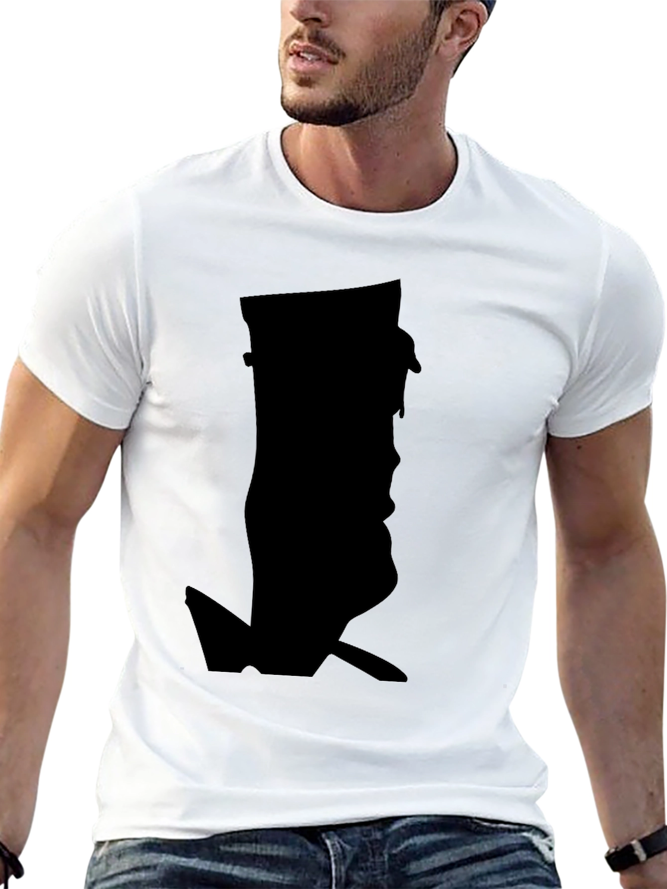 Silhouette Graphic Black Tee