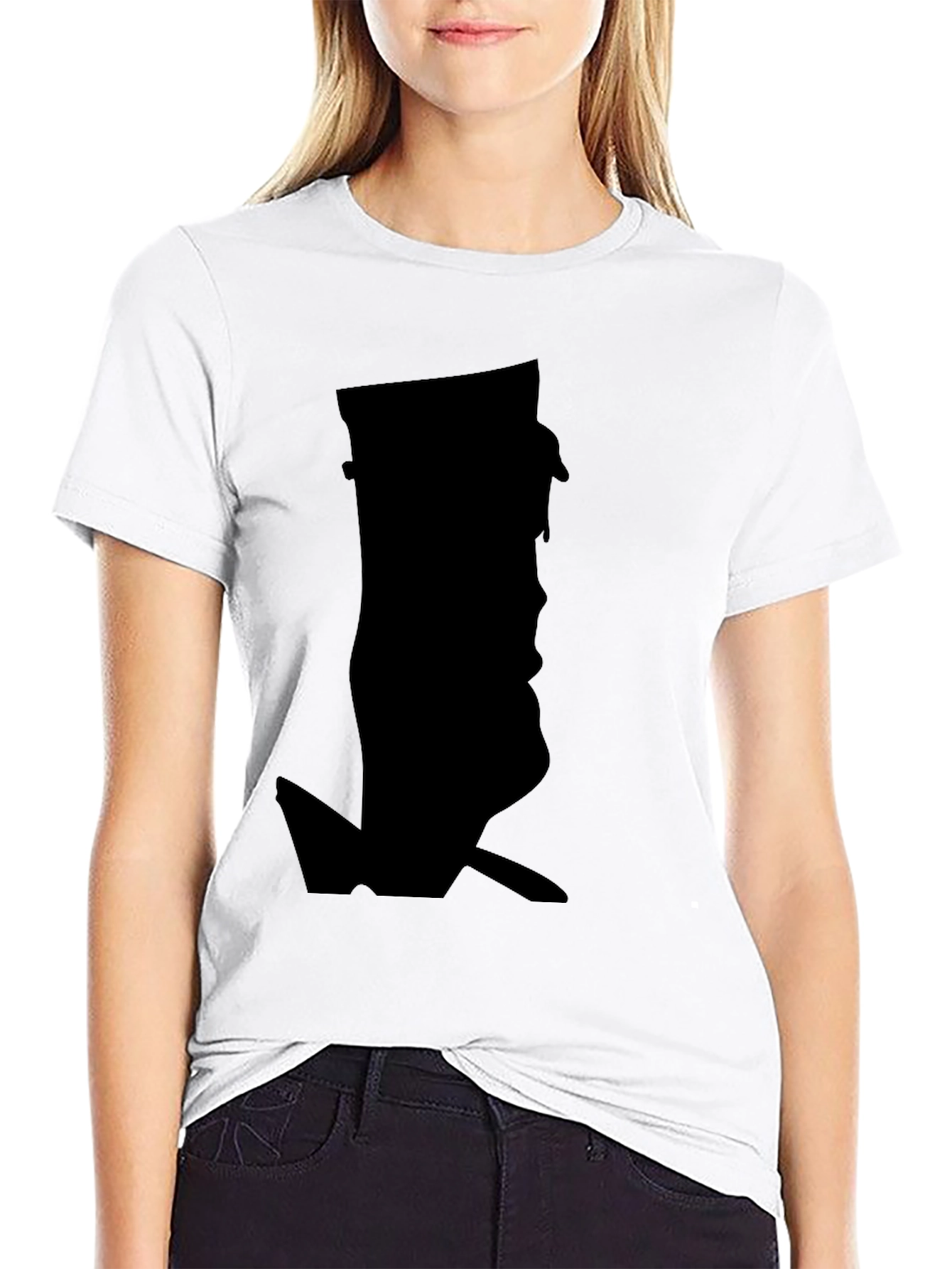 Silhouette Graphic Black Tee