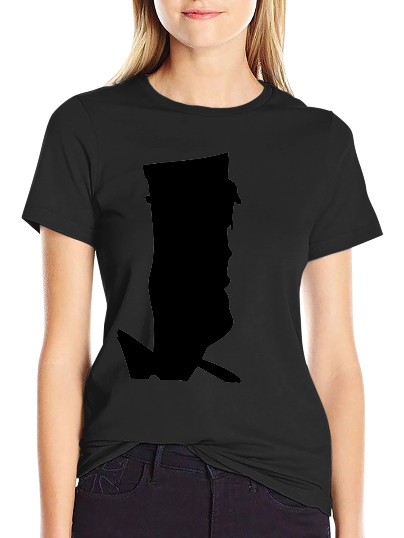 Silhouette Graphic Black Tee