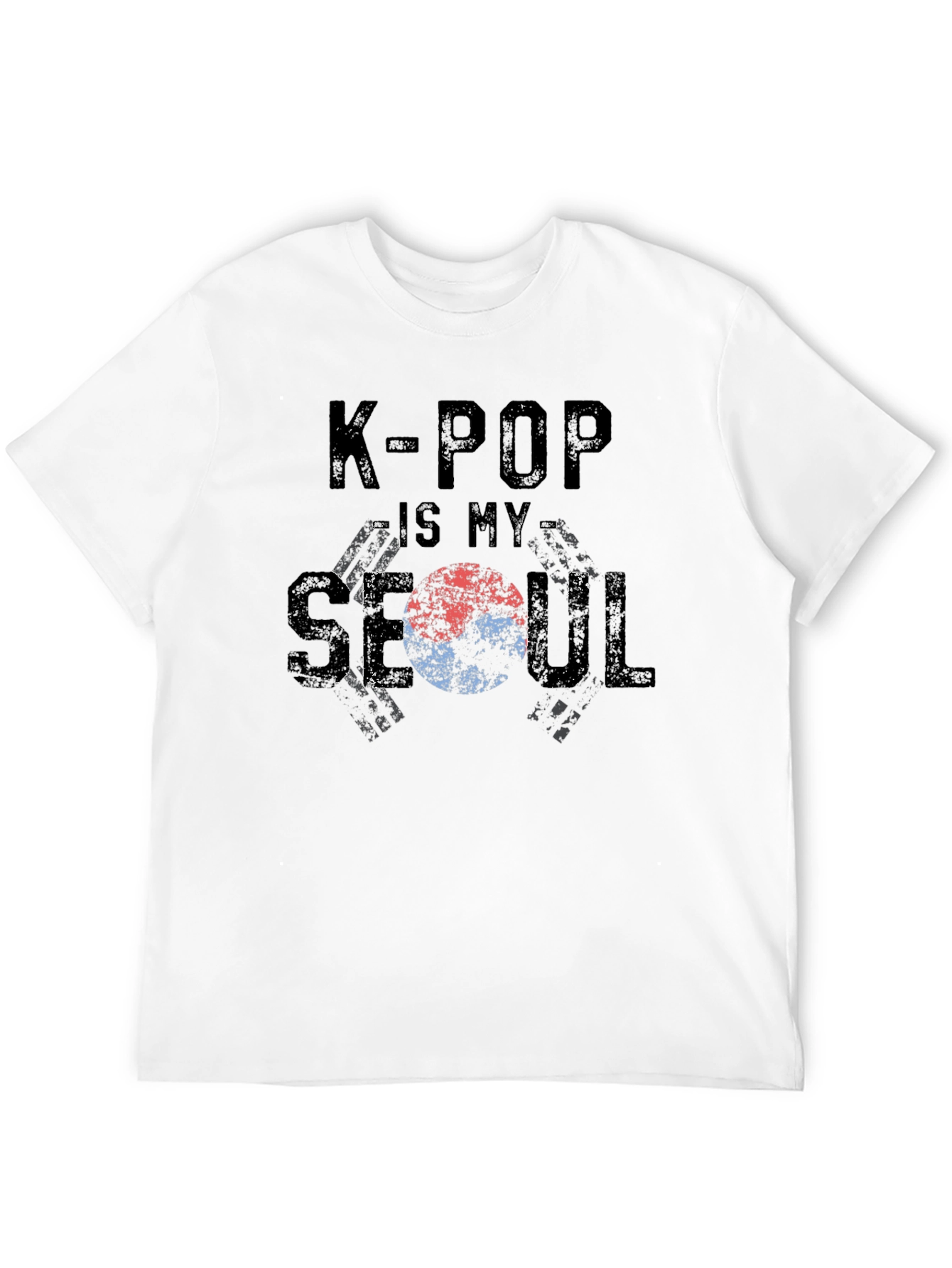 K-POP Is My SEOUL Black Graphic T-Shirt