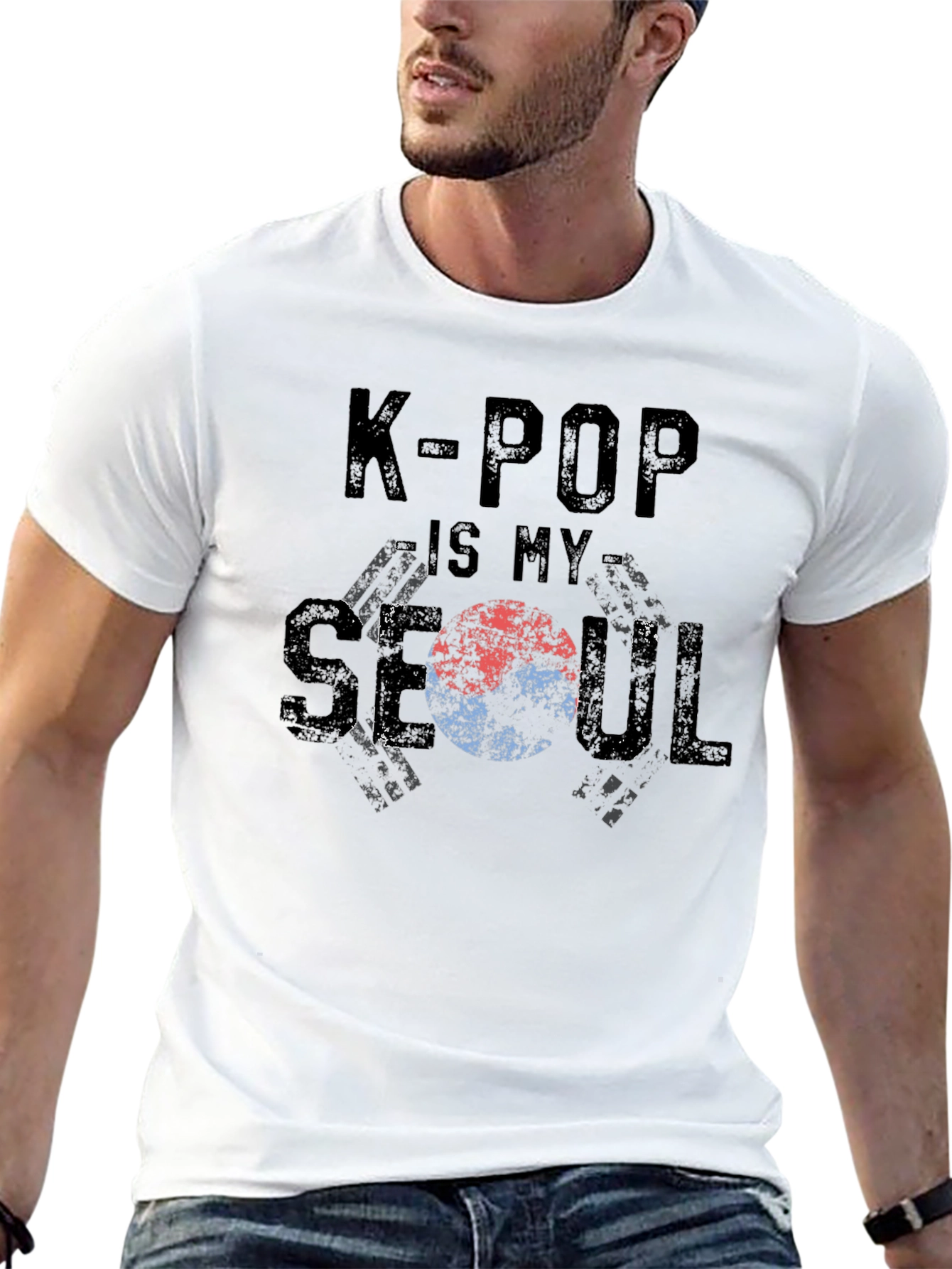 K-POP Is My SEOUL Black Graphic T-Shirt