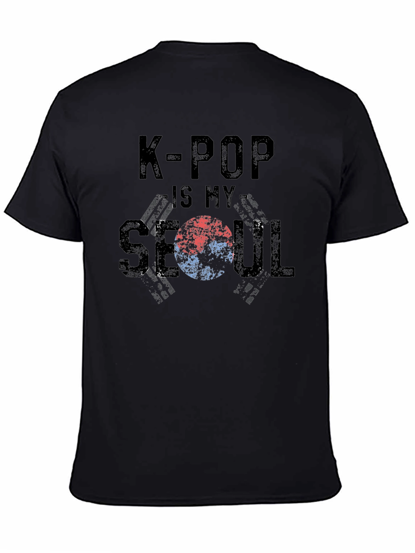 K-POP Is My SEOUL Black Graphic T-Shirt
