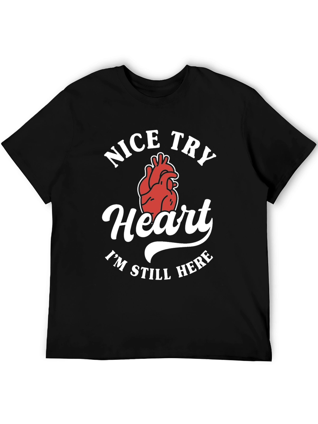Nice Try Heart Funny Graphic Tee