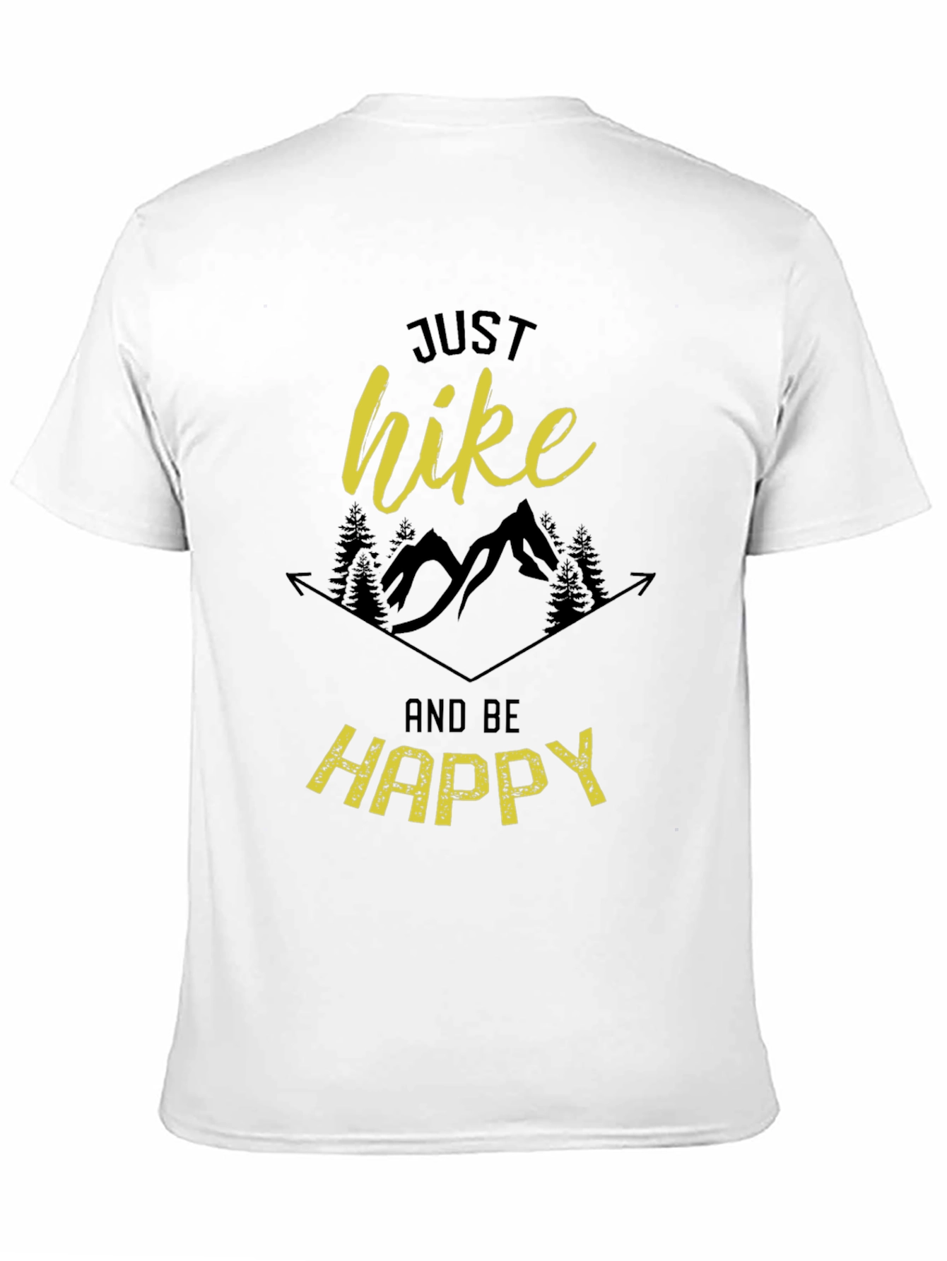 Just Hike and Be Happy Black T-Shirt