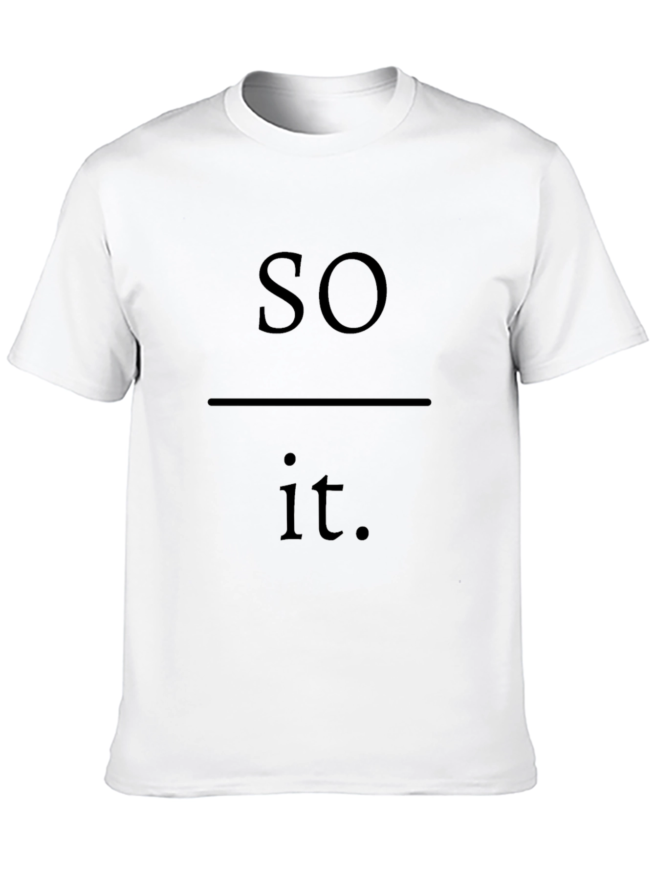 So It T-Shirt Black Crew Neck