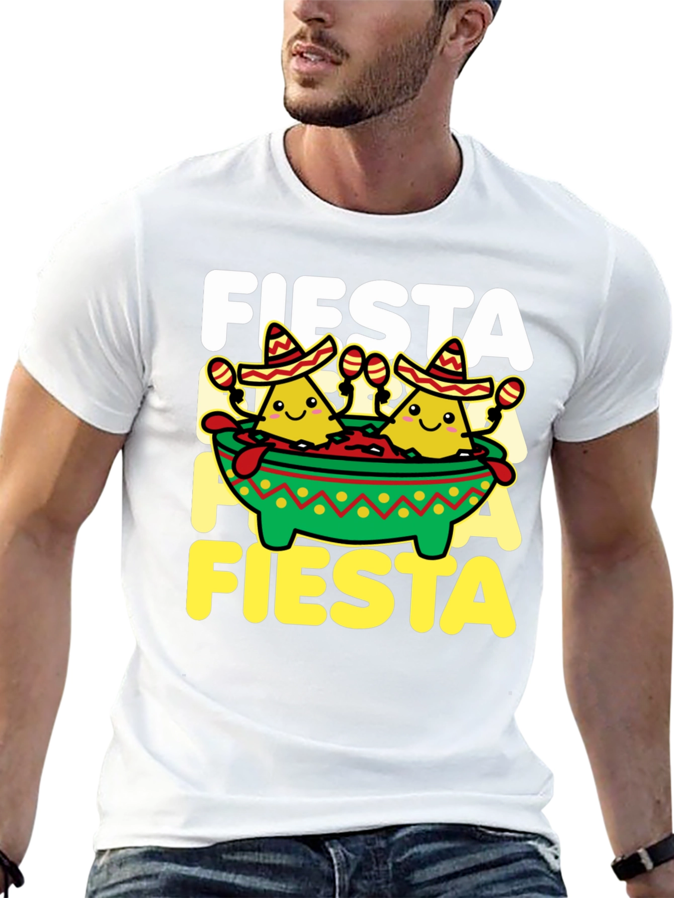 Fiesta T-Shirt Nacho Sombrero Cinco de Mayo