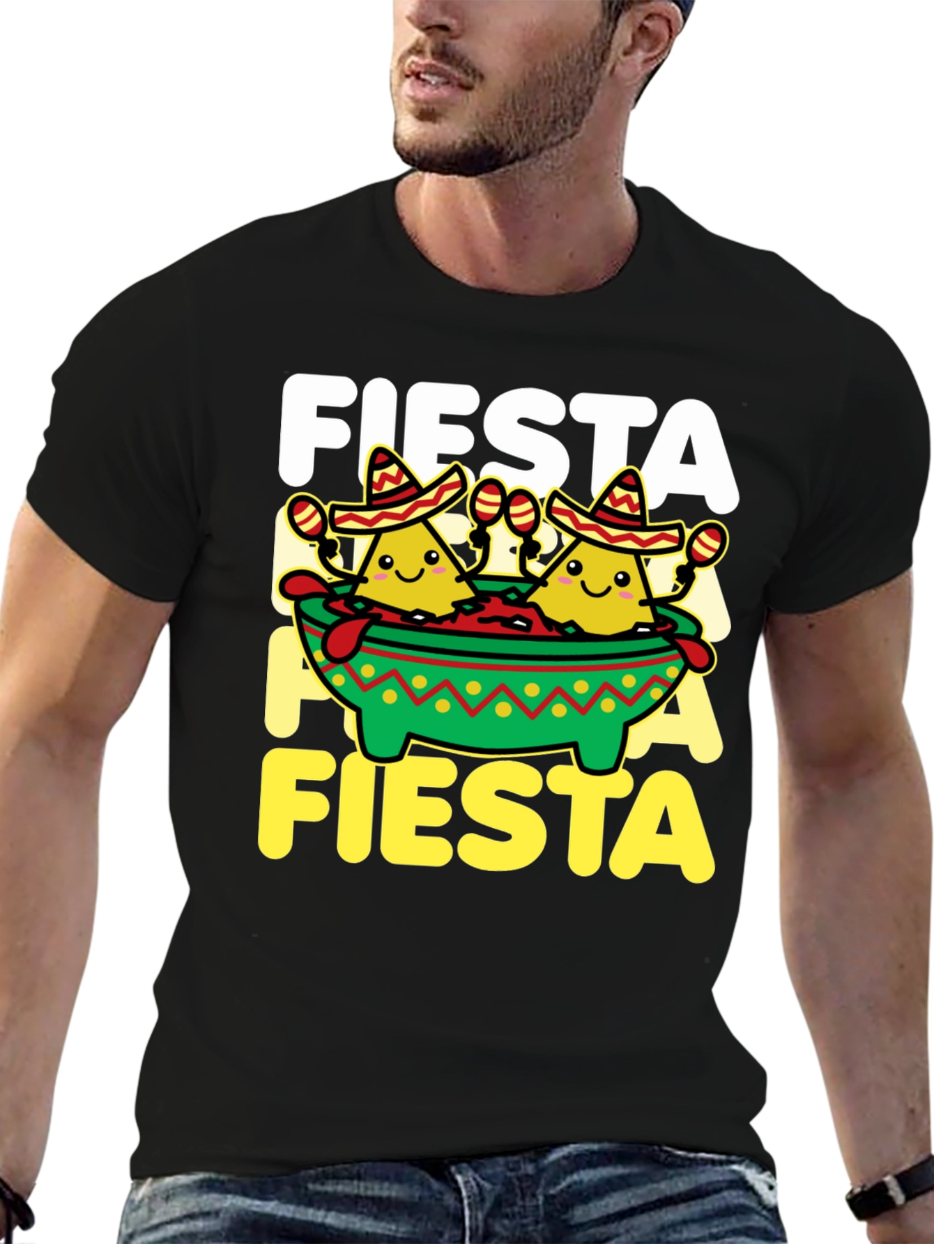 Fiesta T-Shirt Nacho Sombrero Cinco de Mayo