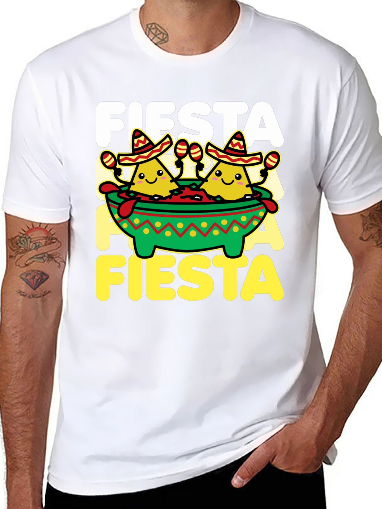 Fiesta T-Shirt Nacho Sombrero Cinco de Mayo