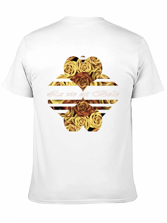La Vie Est Belle Roses Graphic Tee - Black