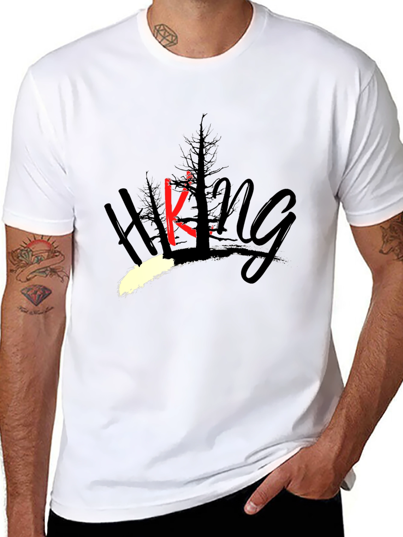 Hiking Graphic T-Shirt - Mens Black Tee