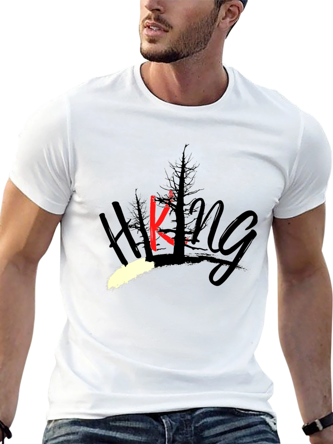 Hiking Graphic T-Shirt - Mens Black Tee