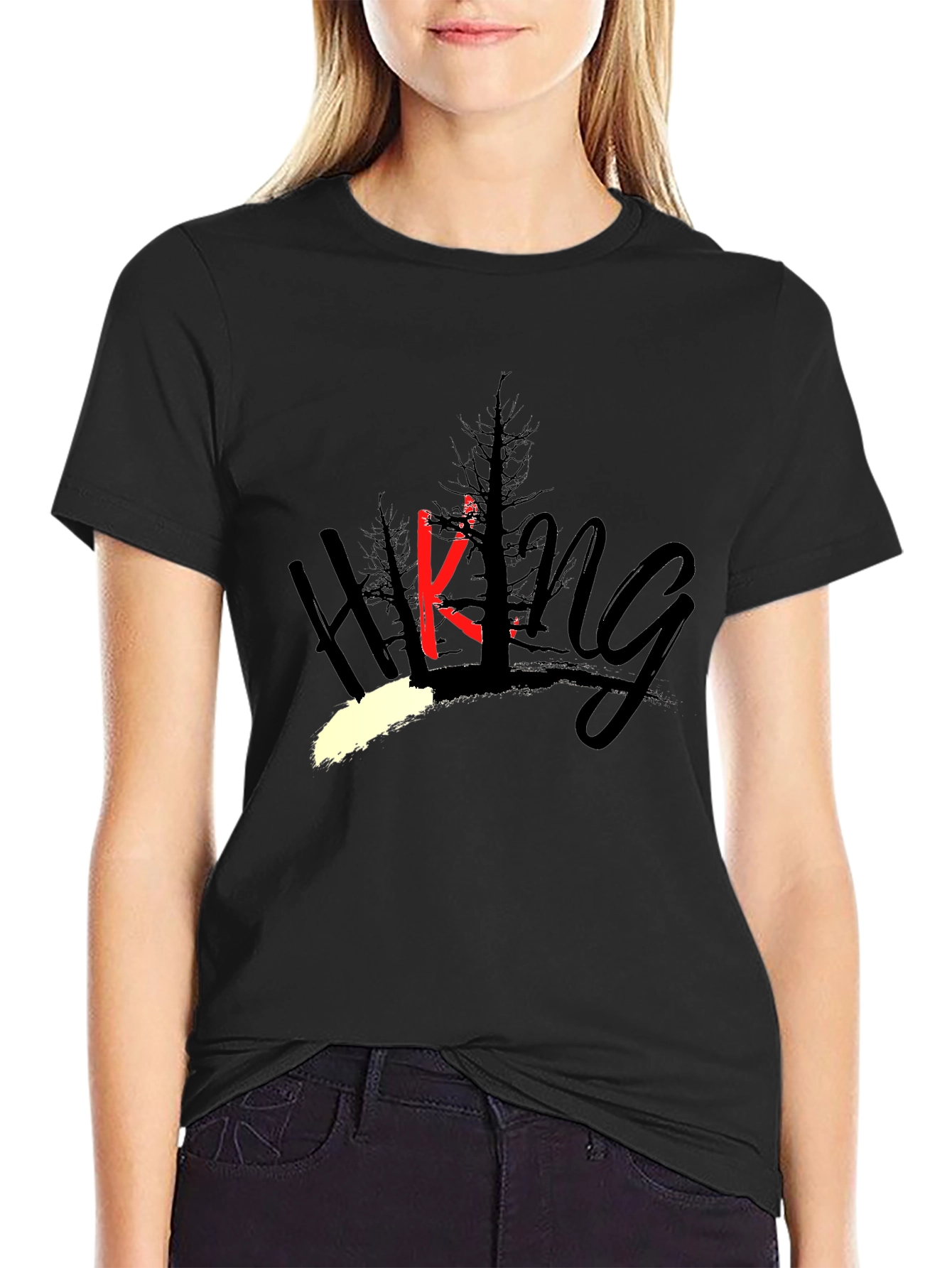 Hiking Graphic T-Shirt - Mens Black Tee