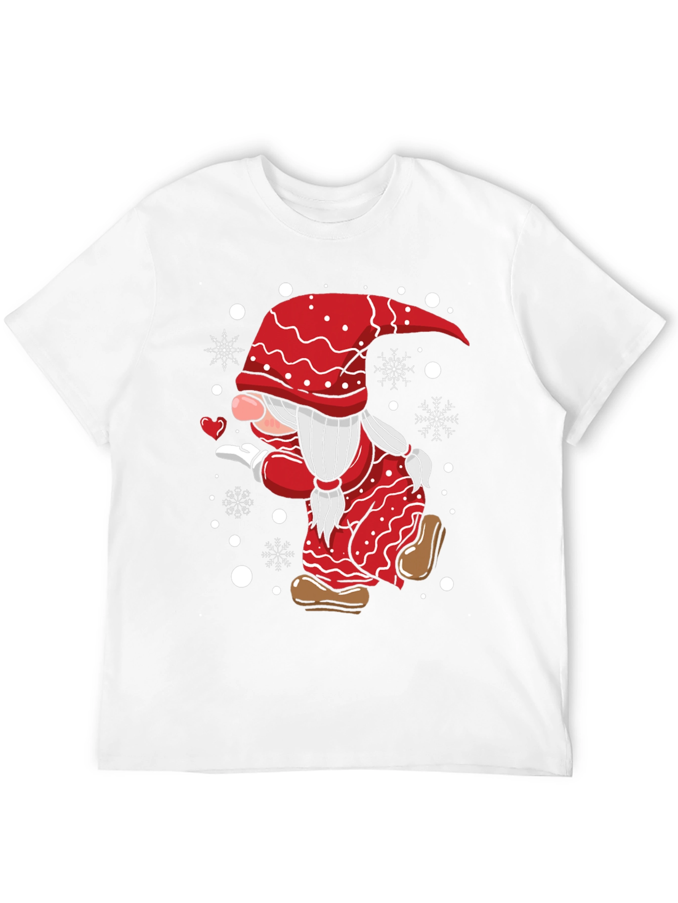 Festive Gnome Graphic Tee - Holiday Gift