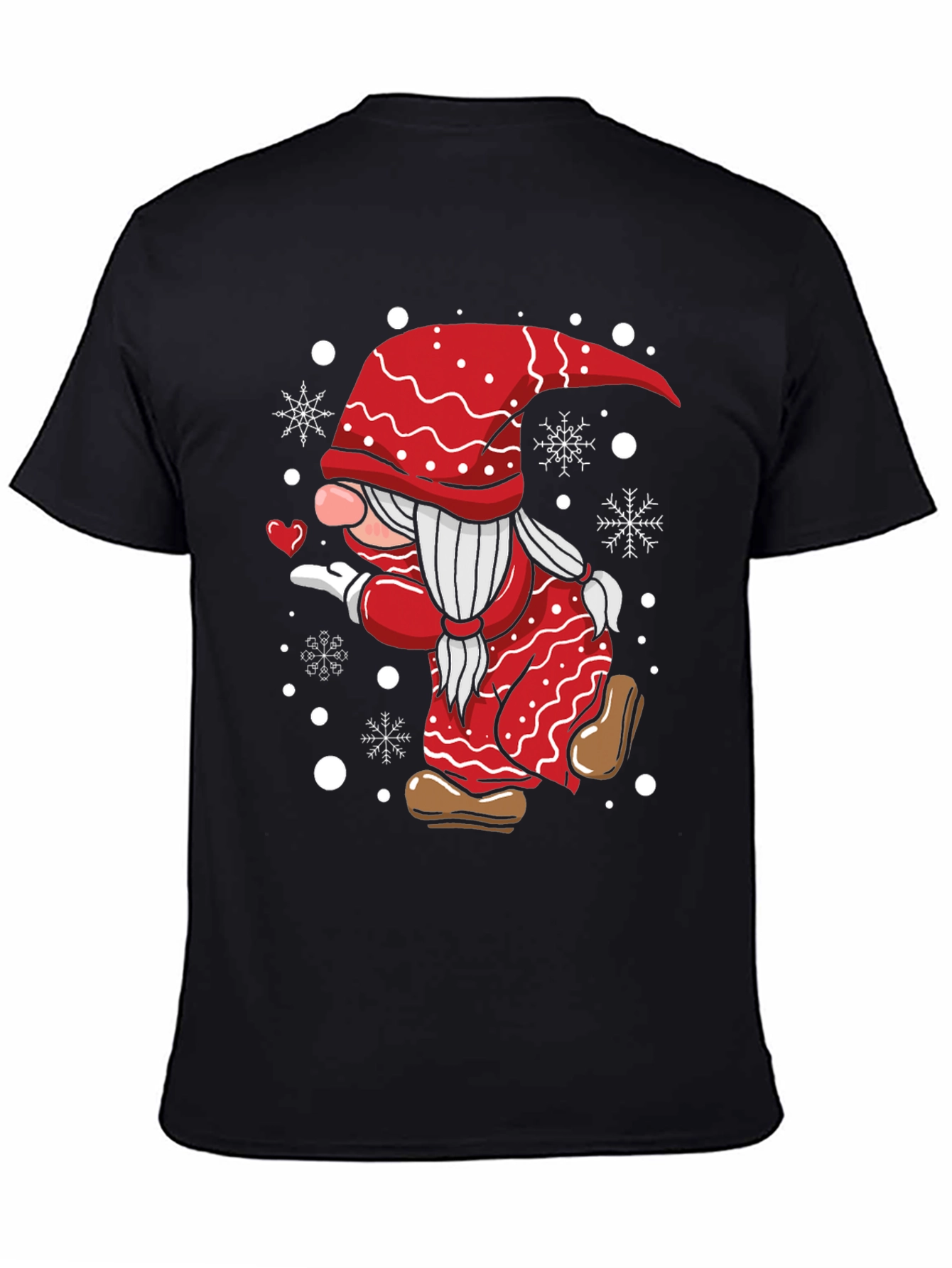 Festive Gnome Graphic Tee - Holiday Gift