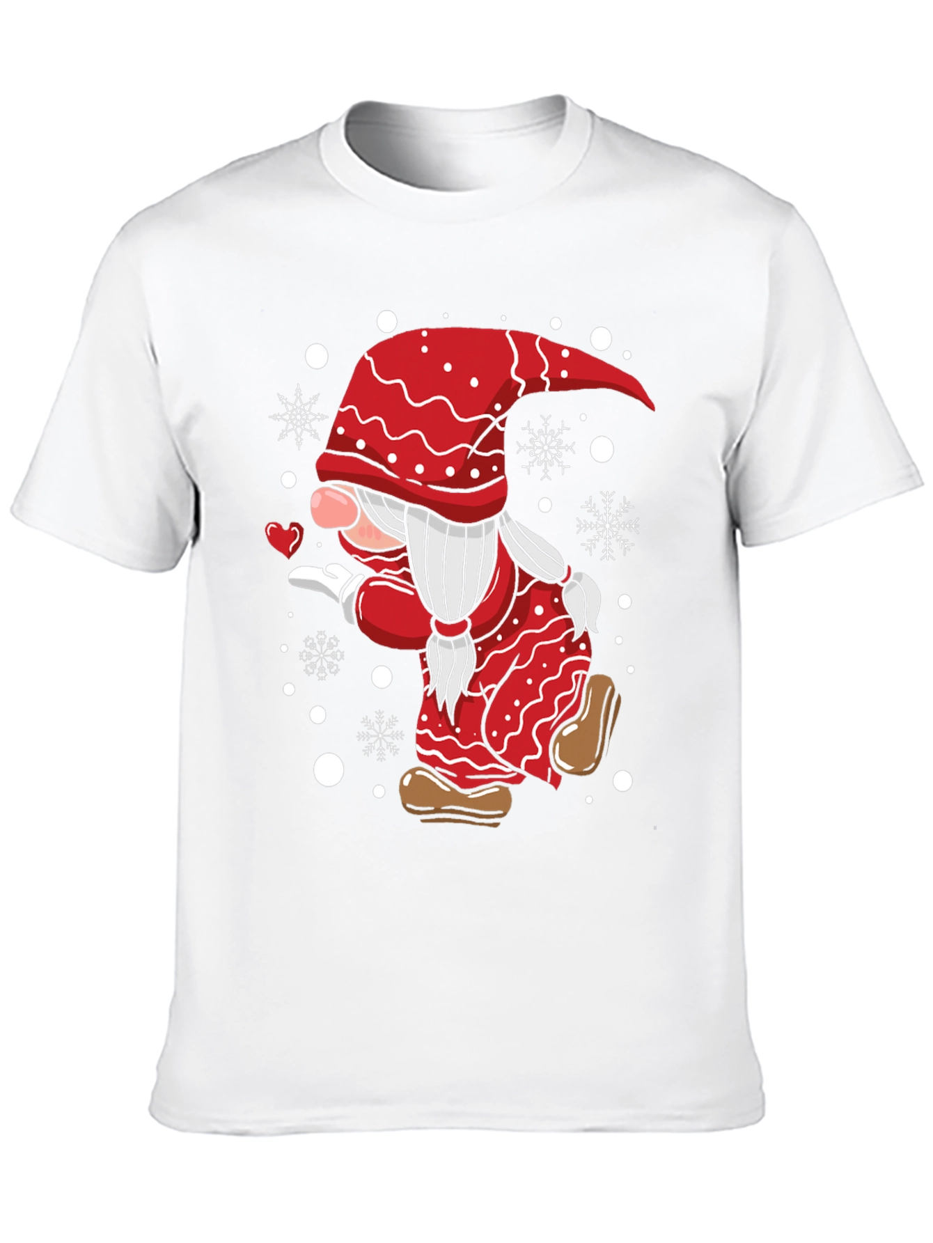 Festive Gnome Graphic Tee - Holiday Gift